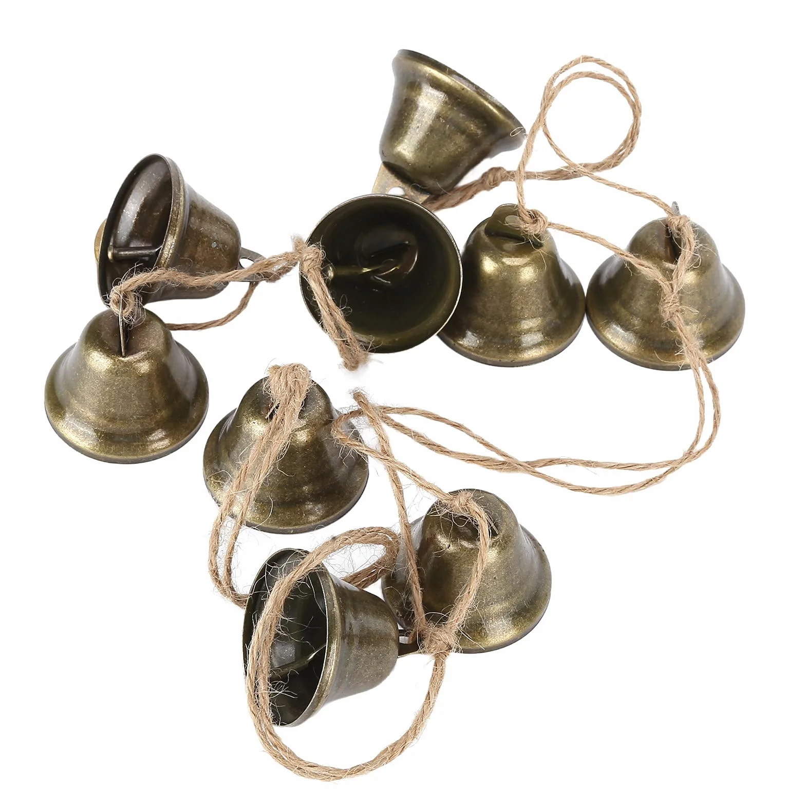 Navidad Cadena De Campanas Colgantes Vintage 9 Cascabeles Guirnalda Estilo Indio Puerta Pequeñas Pared Hogar