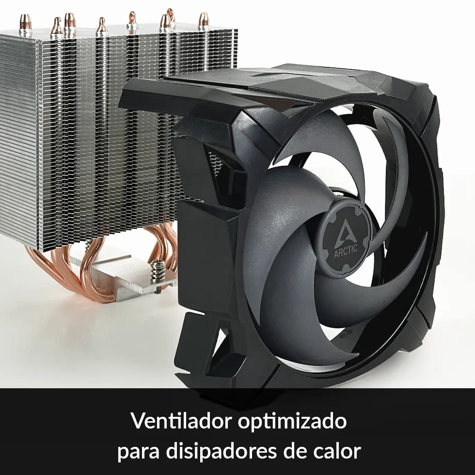ARCTIC Freezer A35 CO - Disipador de CPU de torre para AMD, Funcionamiento Continuo, Ventilador P de 120 mm con presión optimizada, 0-1800 RPM, 4 Heatpipes, Incl. Pasta térmica MX-5 - Negro