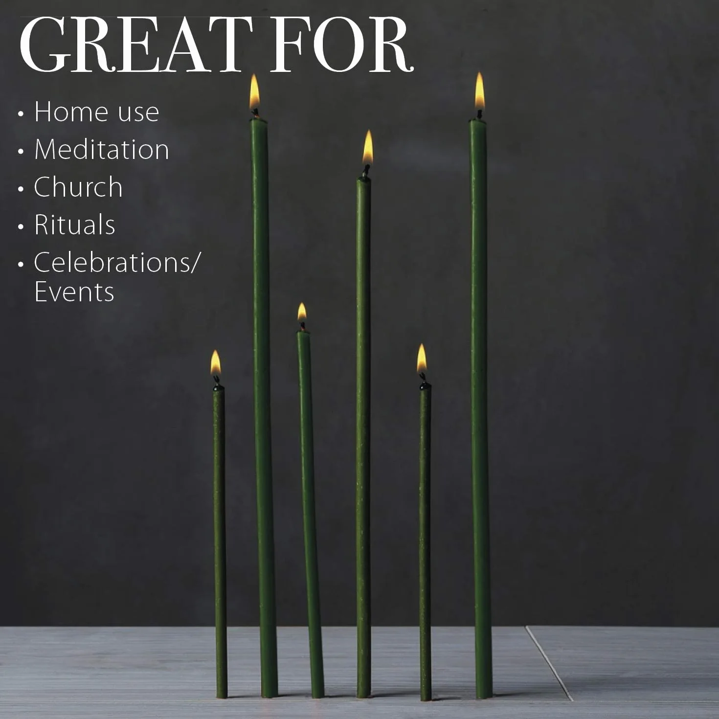Danilovo Velas de Cera de Abeja Verde 16 cm 100 Unidades Ortodoxas Oración