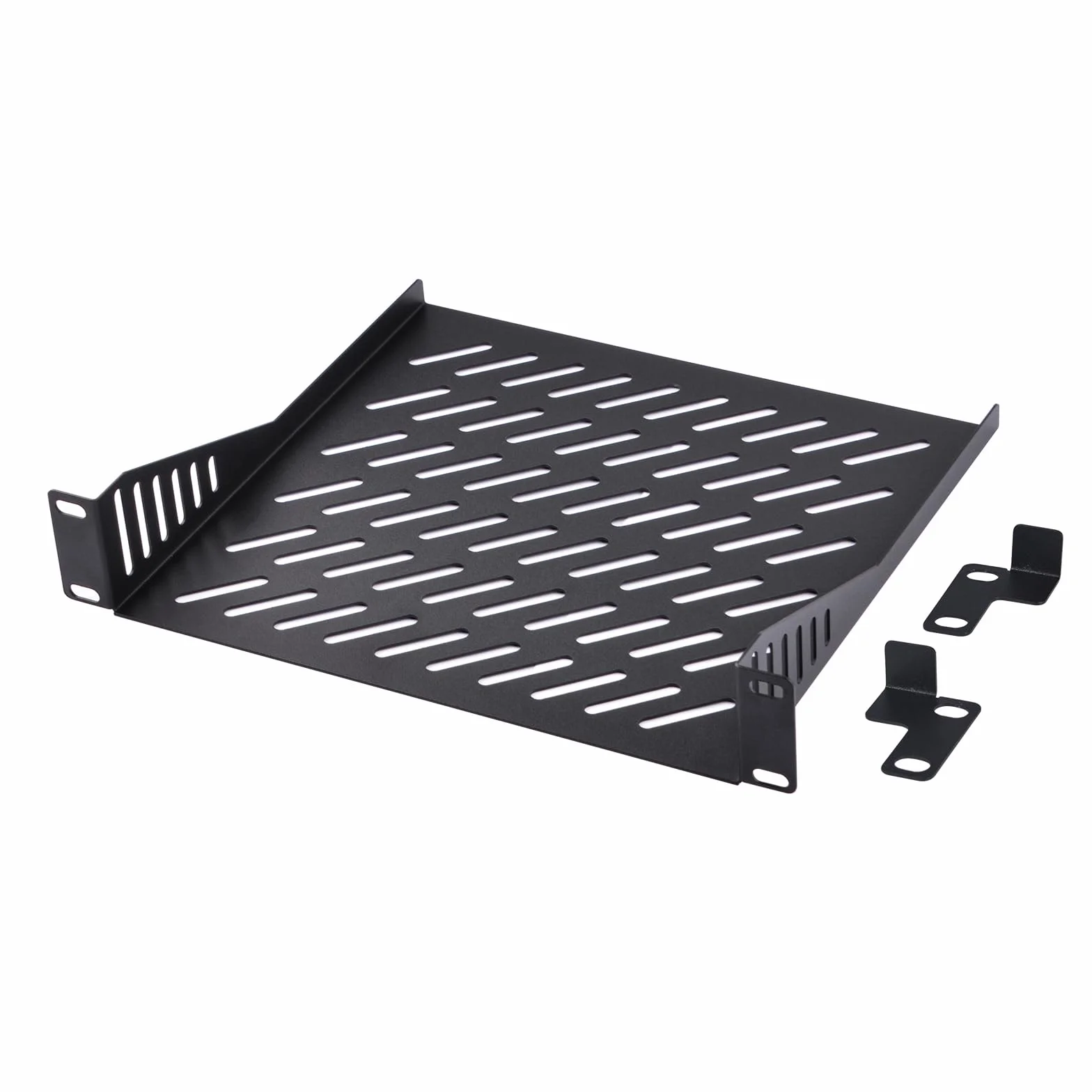 GeeekPi DeskPi Rack Shelf 10'' 1U Estante de Servidor, estantes ventilados para Buena circulación de Aire, Montaje en voladizo, Estante de Armario de Red, Bandeja de Montaje para Caja de Ordenador