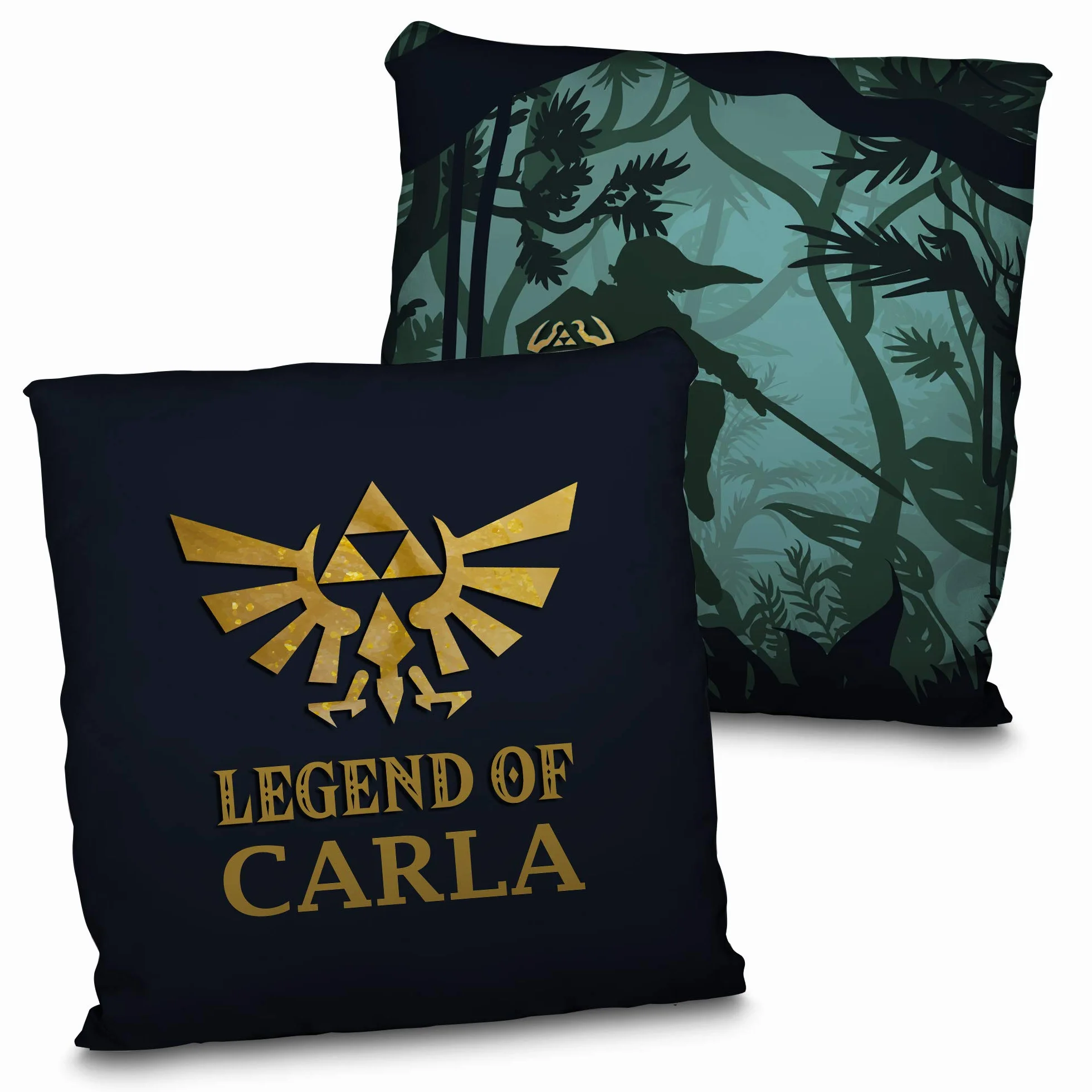 Cojín Legend of Zelda Personalizado con Nombre – Regalo Friki, Impresión Doble Cara, Relleno Incluido