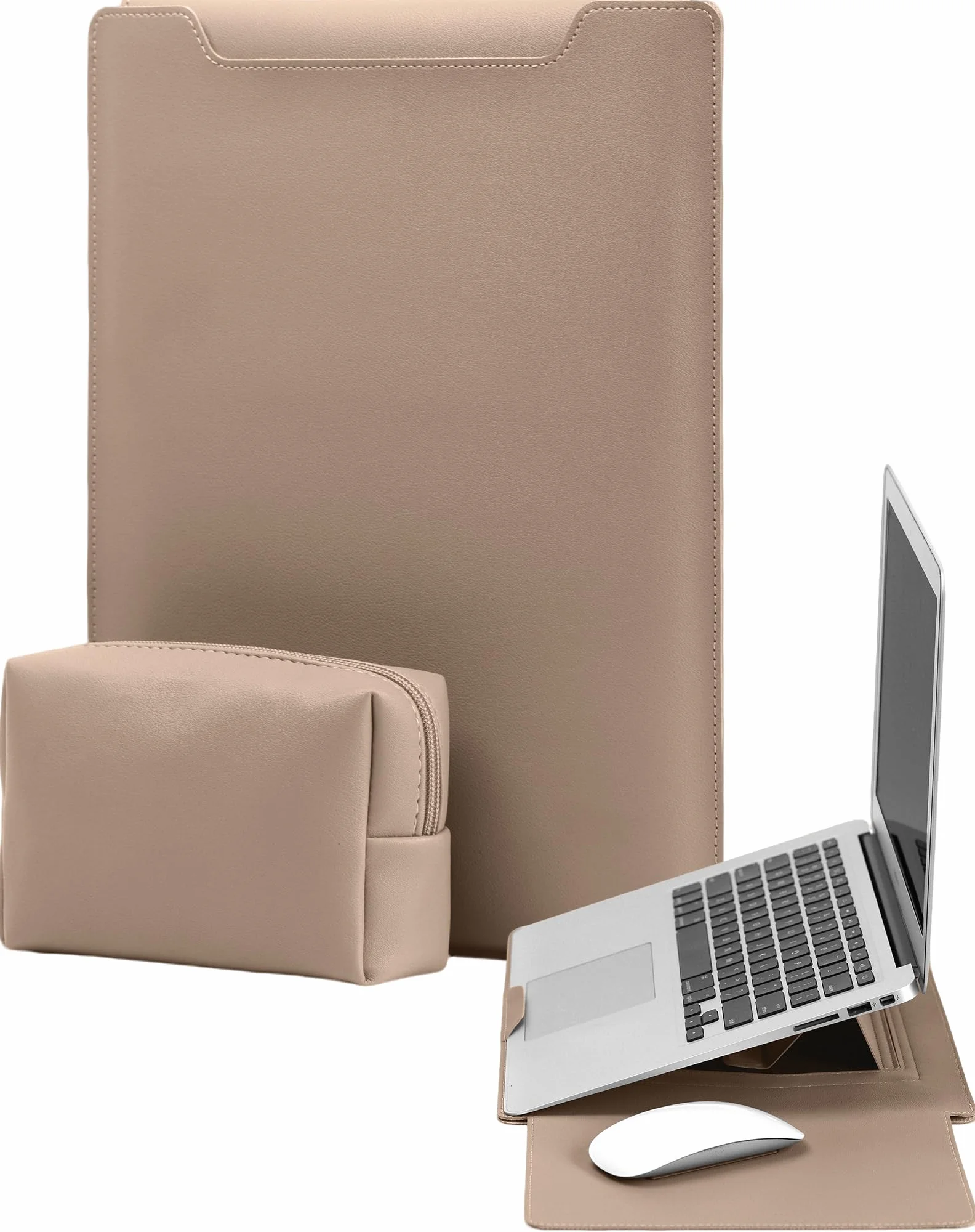 13-14 Pulgadas Funda Protectora Portátil, Soporte (Amarillo) | Laptop Funda Delgada para Mac Neo 13" 2026, Mac Air 13" (2026-2018),Mac Pro 13-14" (2026-2020), Bolsa Cargador Incluida
