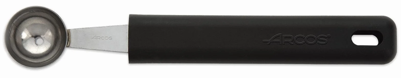 Arcos Herramientas profesionales -acabolas melón - Hoja Acero Inoxidable 2" con mango polipropileno negro - Duradero y resistente a la corrosión (7")