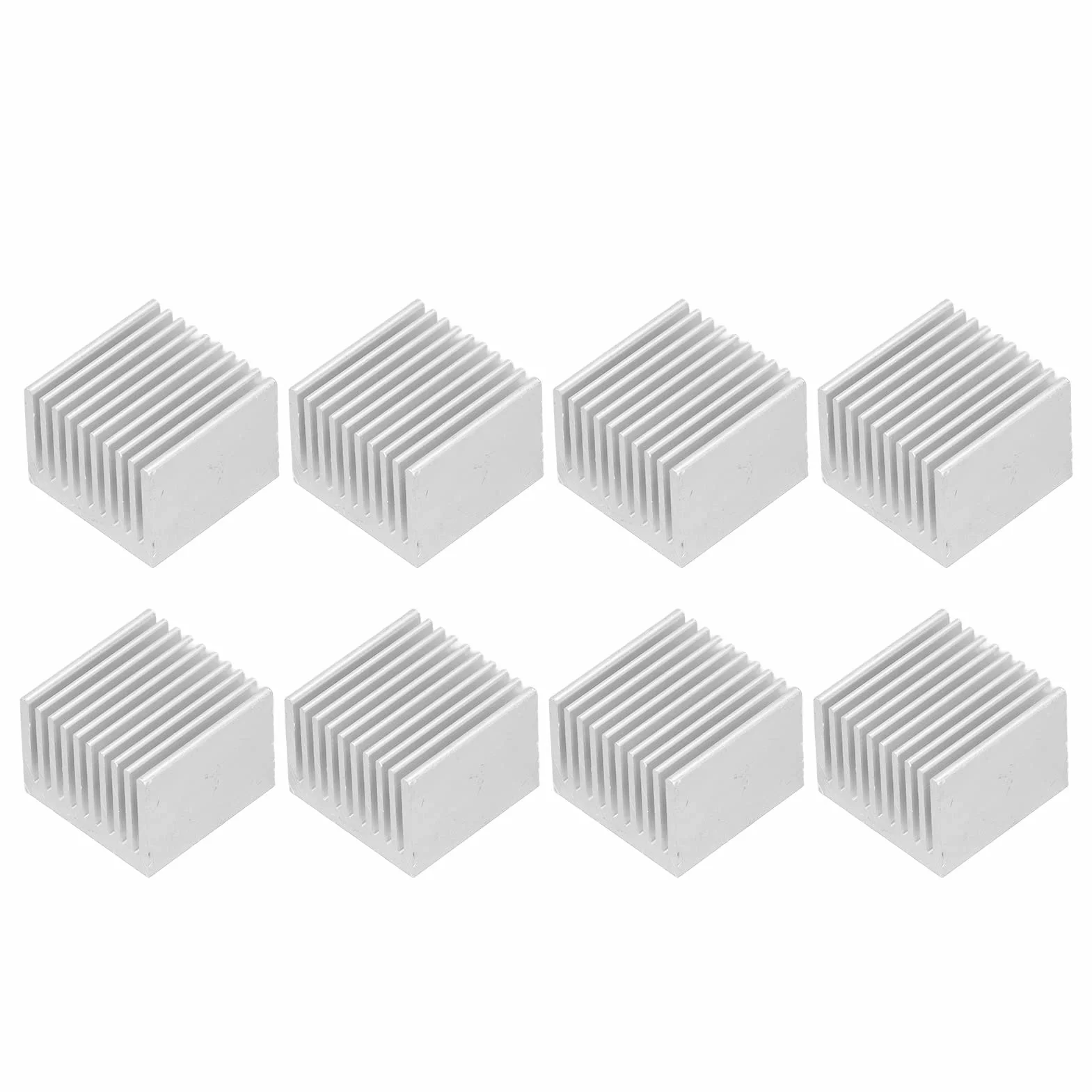 Tyenaza Disipador De Calor De Aluminio De 8 Piezas, Disipadores De Calor De 40 X 40 X 30 Mm Aletas De Enfriamiento del Radiador para Placa De Circuito Y Dispositivos Semiconductores(Without Adhesive)