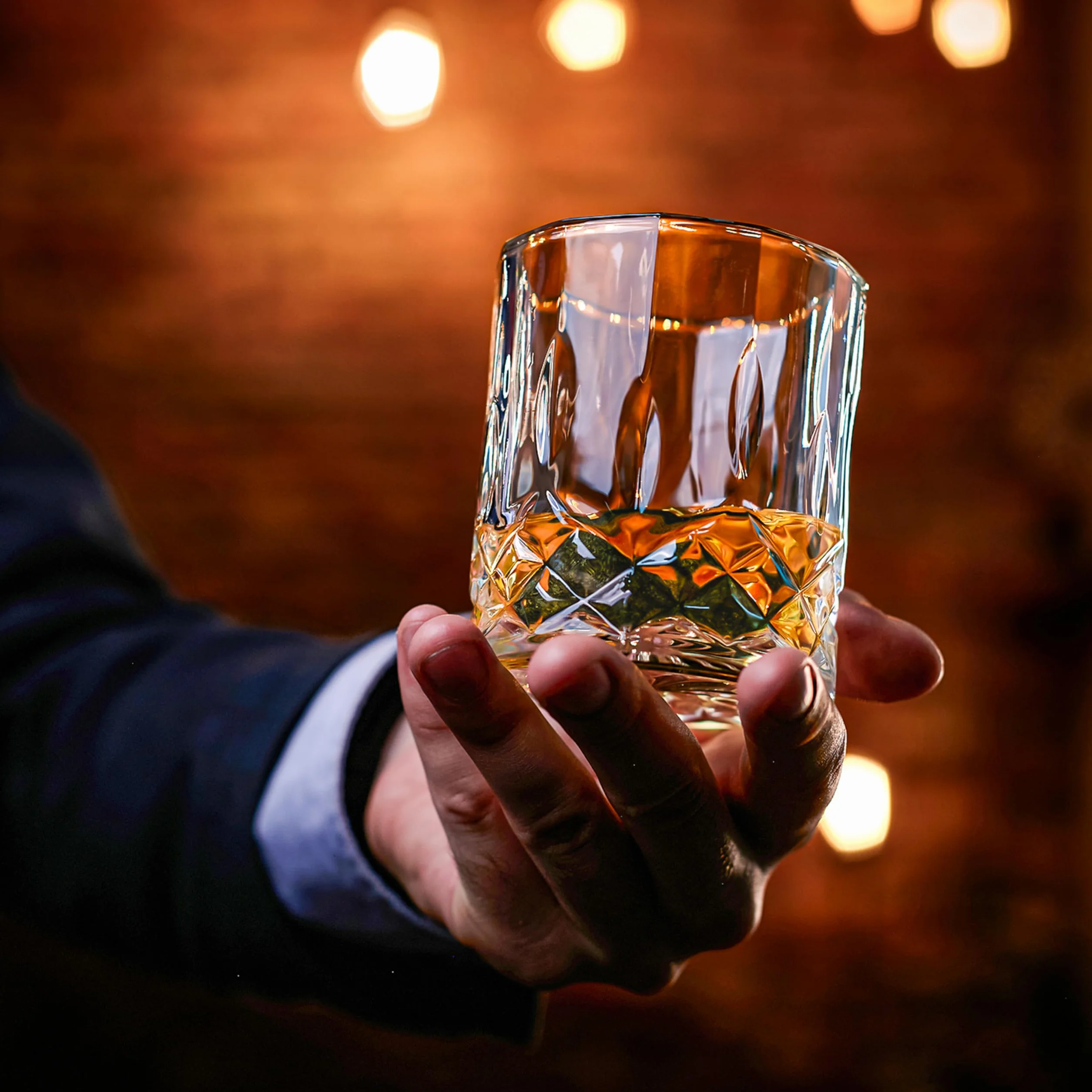 Whisiskey Set de Vasos de Whisky 310ML con Cubitos Hielo Accesorios