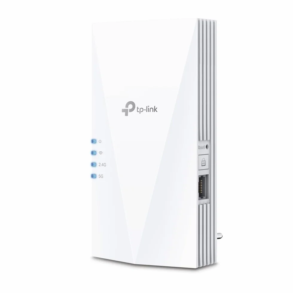 TP-Link RE780X - Amplificador WiFi 6 (Doble Banda 2402 Mbit/s, 5 GHz + 574 Mbit/s, 2,4 GHz, MU-MIMO, Puerto Gigabit, Compatible con Todos los routers WLAN)