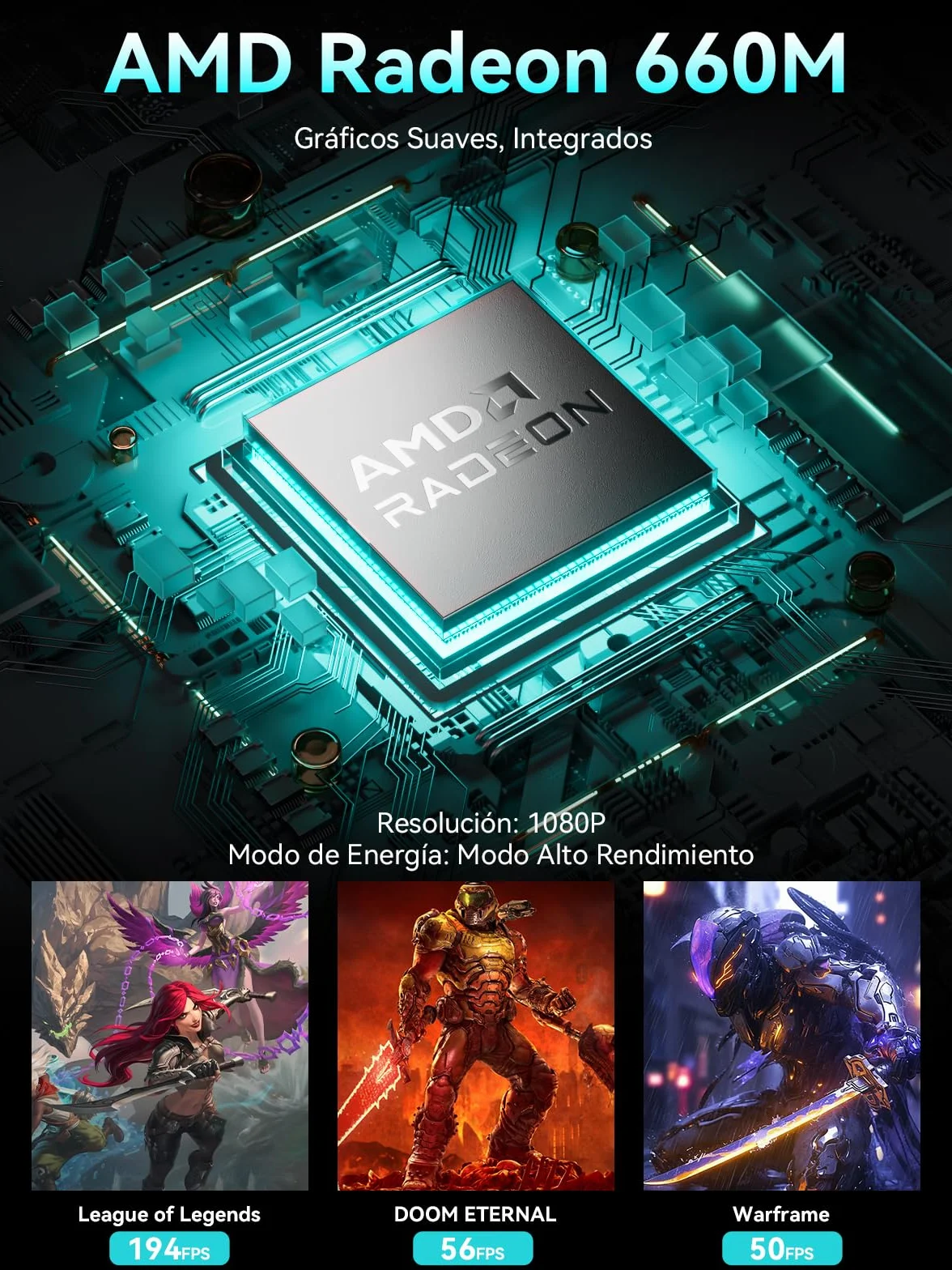 GMKtec Mini PC Ryzen 5 Pro 6650H(vencer a 5825U/7430U, 6C/12T 4.50 GHz), Dual 2.5GbE LAN, 16GB LPDDR5 RAM + 512GB PCIe SSD, M8 Mini Ordenador de Sobremesa, Oculink, USB4, HDMI, USB-C