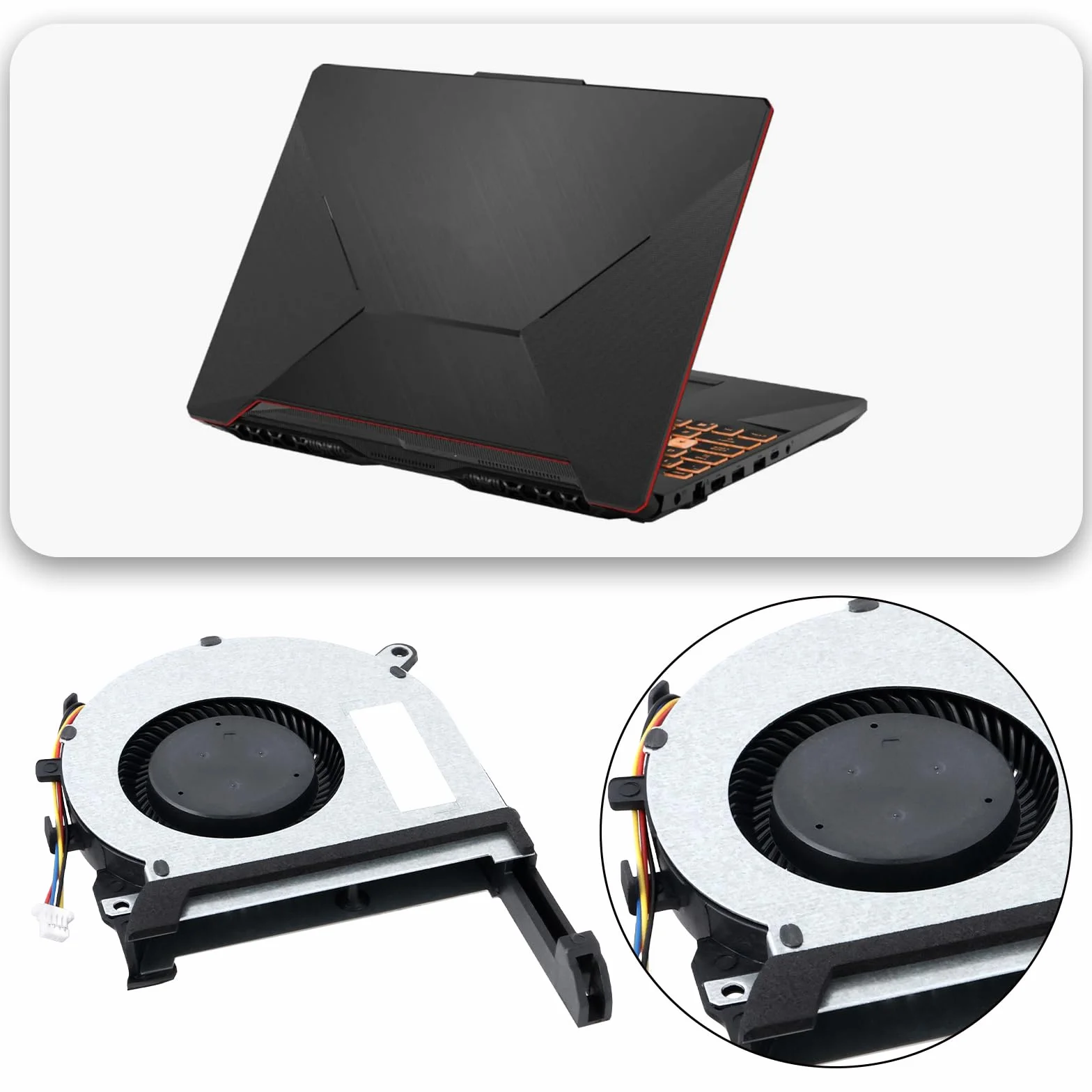 1 Par de Ventiladores de Refrigeración para CPU Y GPU Compatibles con ASUS TUF FX505DT FX505 FX505DD FX95 FX705DU FX705DD FX705DT FX95G Y FX86.