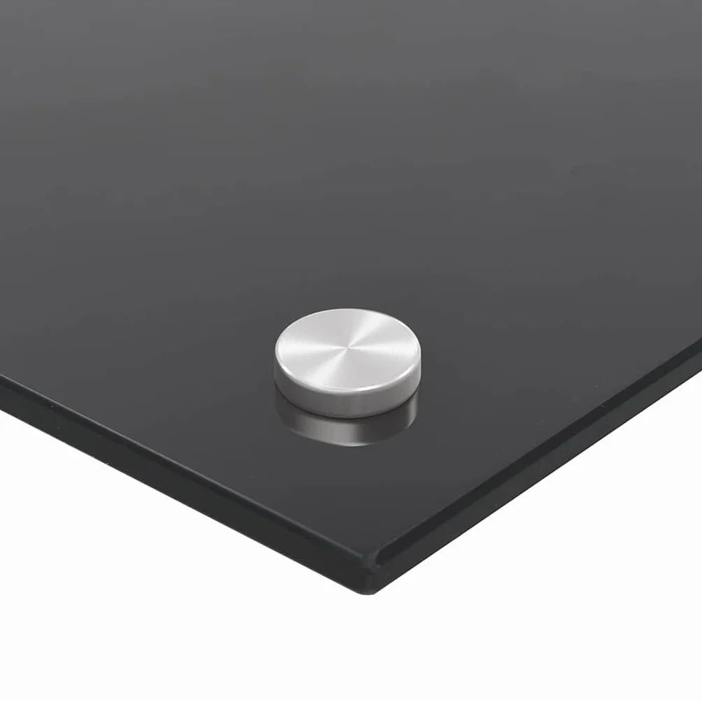 vidaXL Protector Salpicaduras Cocina Vidrio Templado Negro 100x60cm