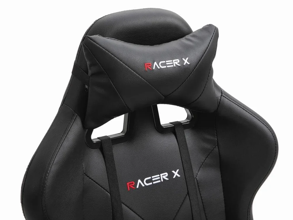 Silla Gaming Racer X Ergonómica Sillón Gamer Profesional Reposabrazos Cojín Lumbar Reposacabezas Giratoria Regulable Altura Reclinable