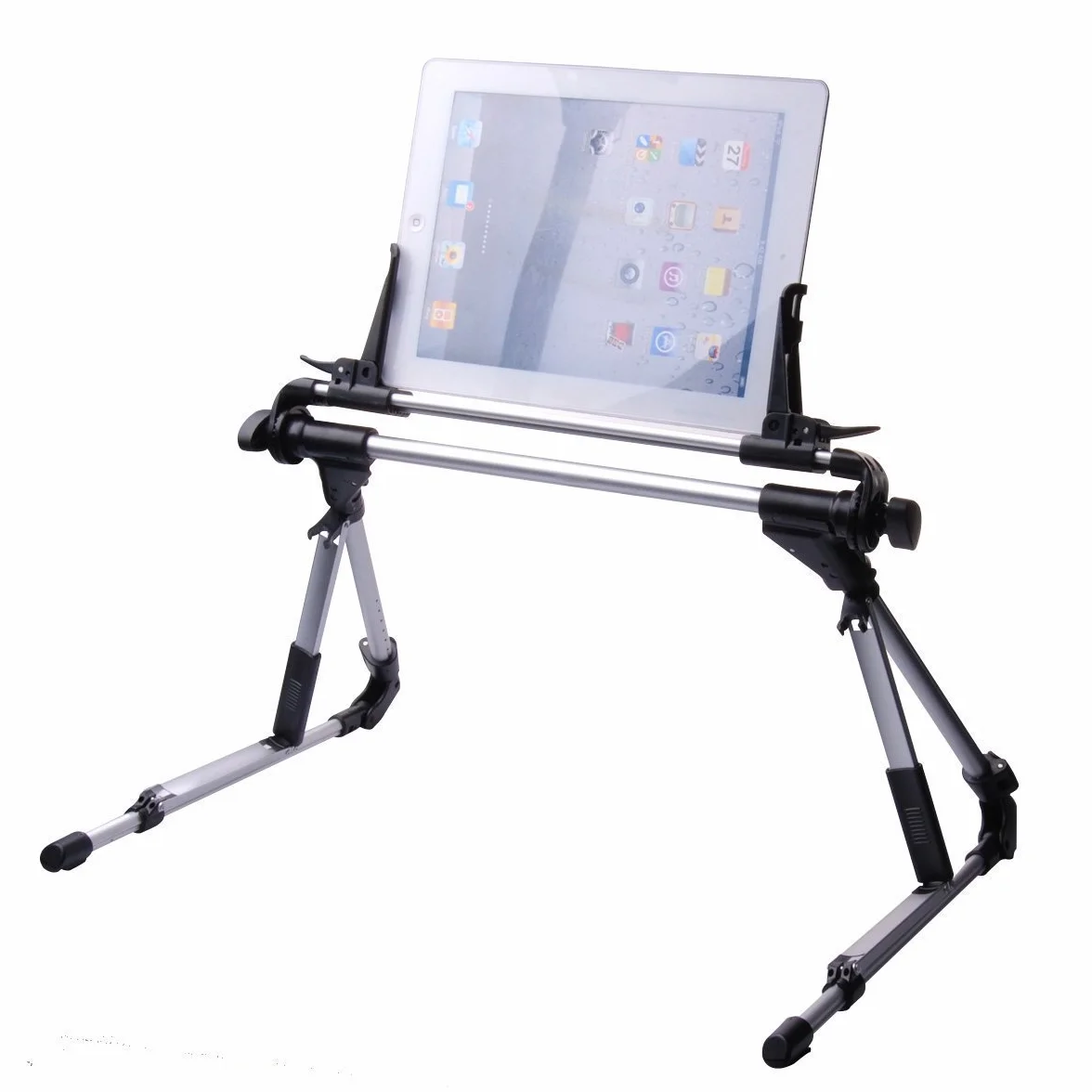 Aussel Portátil Universal Tablet Bed Frame Holder Soporte plegable ajustable para Tablet iPad 1 2 3 4 5 air Iphone6 / 6 plus Samsung Galaxy Tab, perezoso al lado de la cama, coche, dormitorio, cocina, oficina, baño