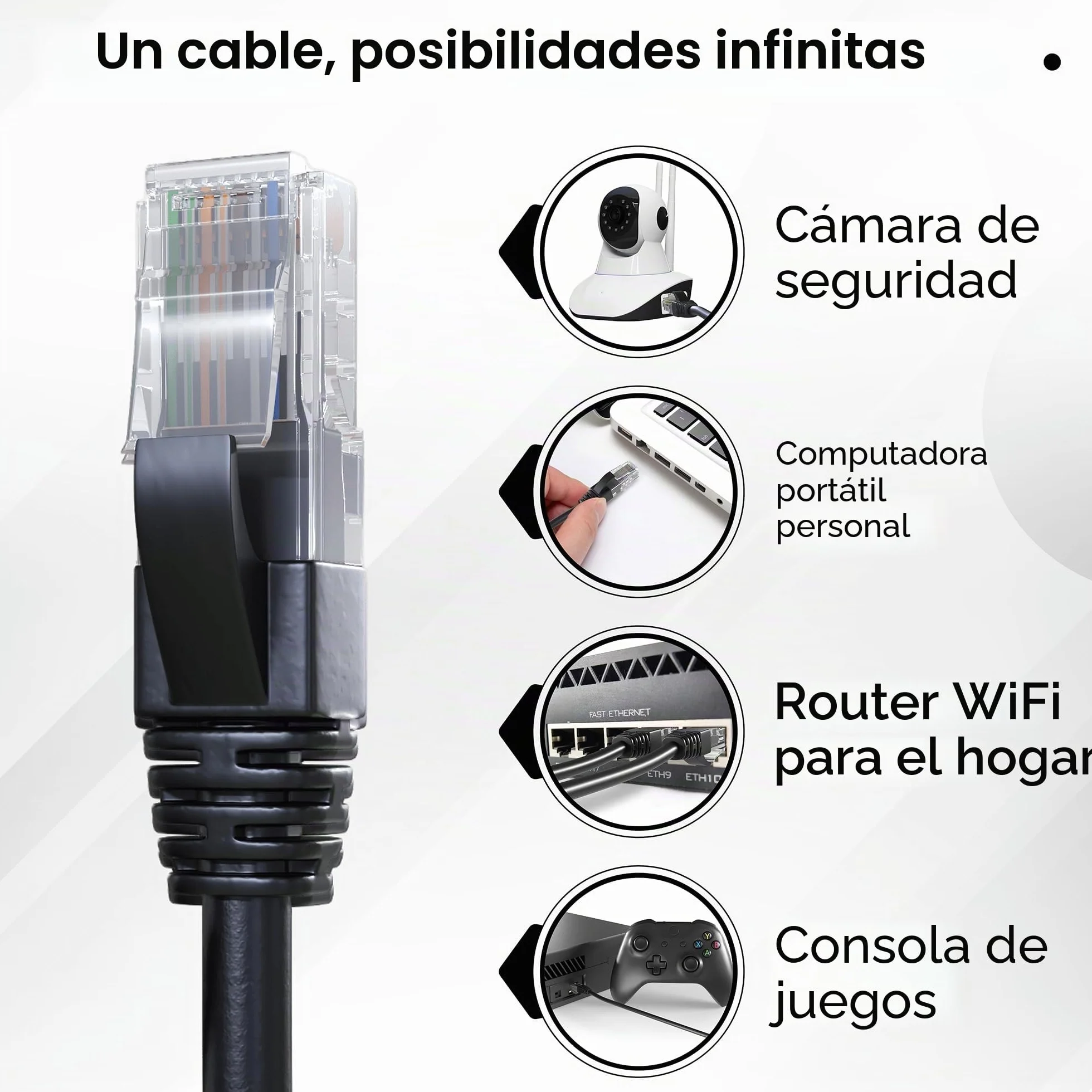 Mr. Tronic Impermeables Exteriores Cable Ethernet Cat 6 De 100m, Bulk Cable de Red LAN Para Internet Rápida & Fiable - AWG24 Cat6 a Granel, 1 Gbps Internet UTP CCA (100 Metros, Negro)