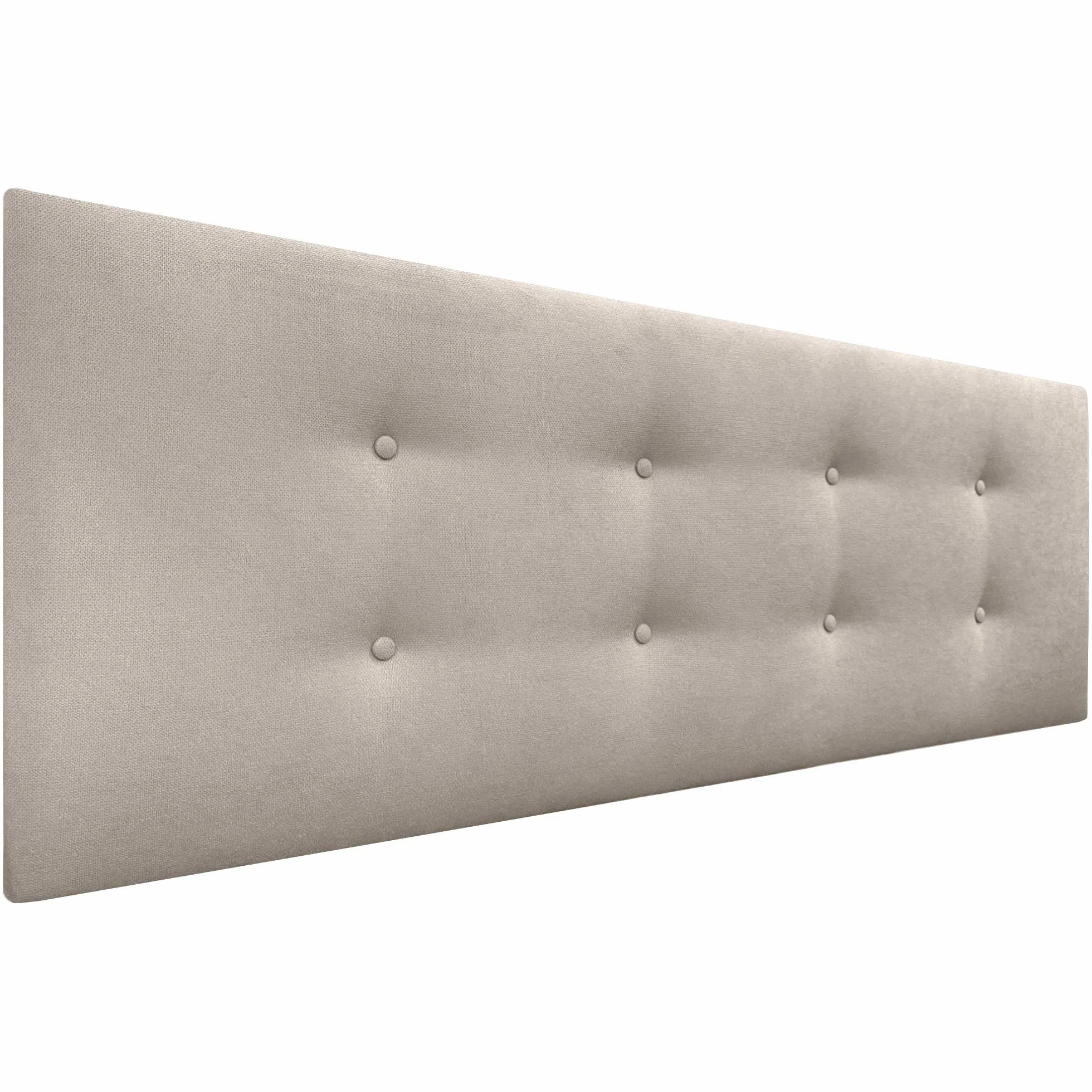 DHOME Cabecero de Polipiel o Tela AQUALINE Pro con 2 hileras de Botones Cabezal tapizado Cama Lujo (Tela Beige, 135x50cm (Camas 120/135/140))