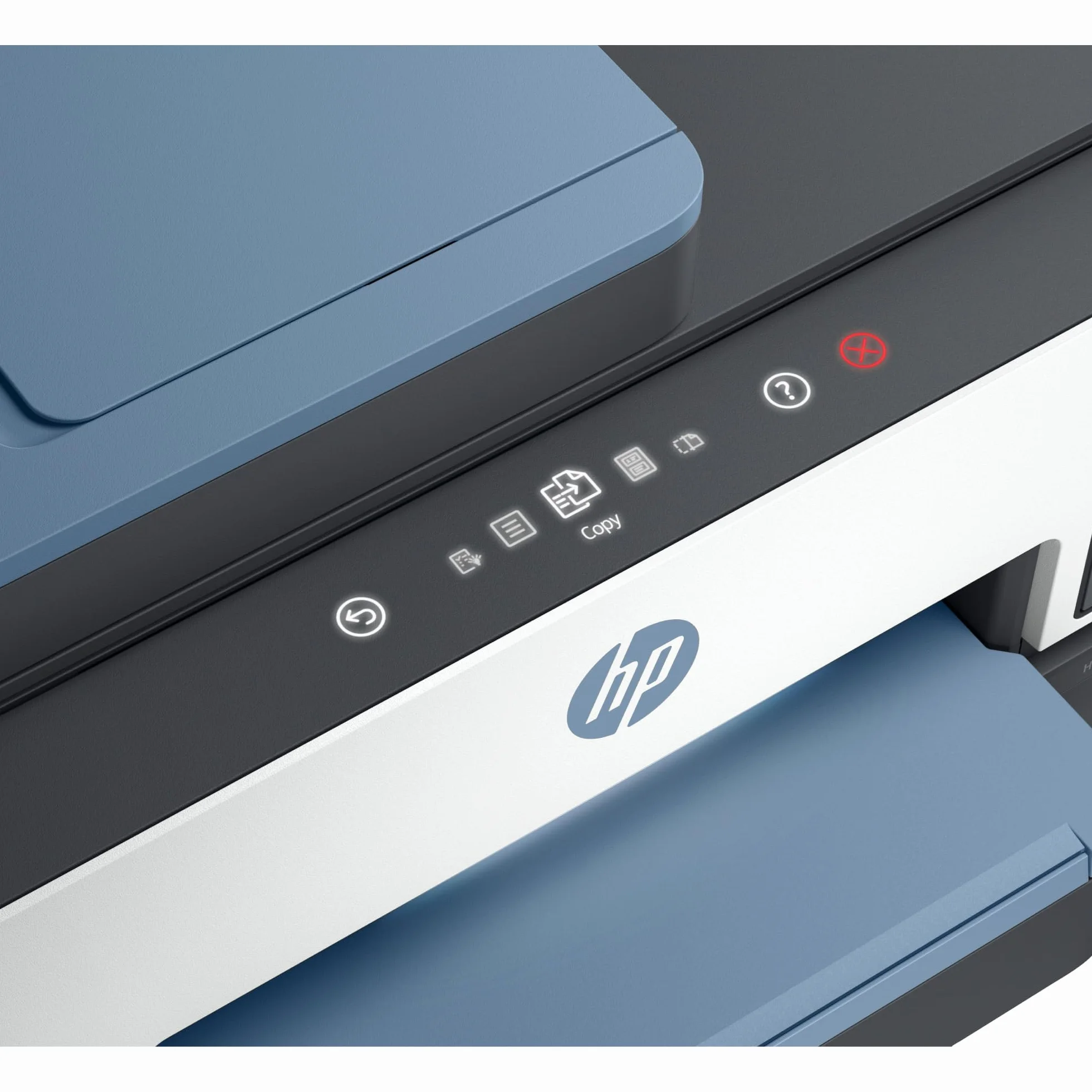 HP Smart Tank 7606 28C03A - Impresora A4 Multifunción con Deposito de Tinta Recargable, Impresión a Color, Escaner, Copiadora, Fax, Wi-Fi, Smart App, Blanco y Azul