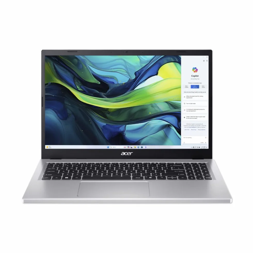 acer Aspire Go 15 AG15-42P, Ordenador Portátil 15.6" Full HD (AMD Ryzen 7 5825U, 32 GB RAM, 512 GB SSD, AMD Radeon Graphics, Windows 11 Home), Color Plata, Teclado QWERTY Español