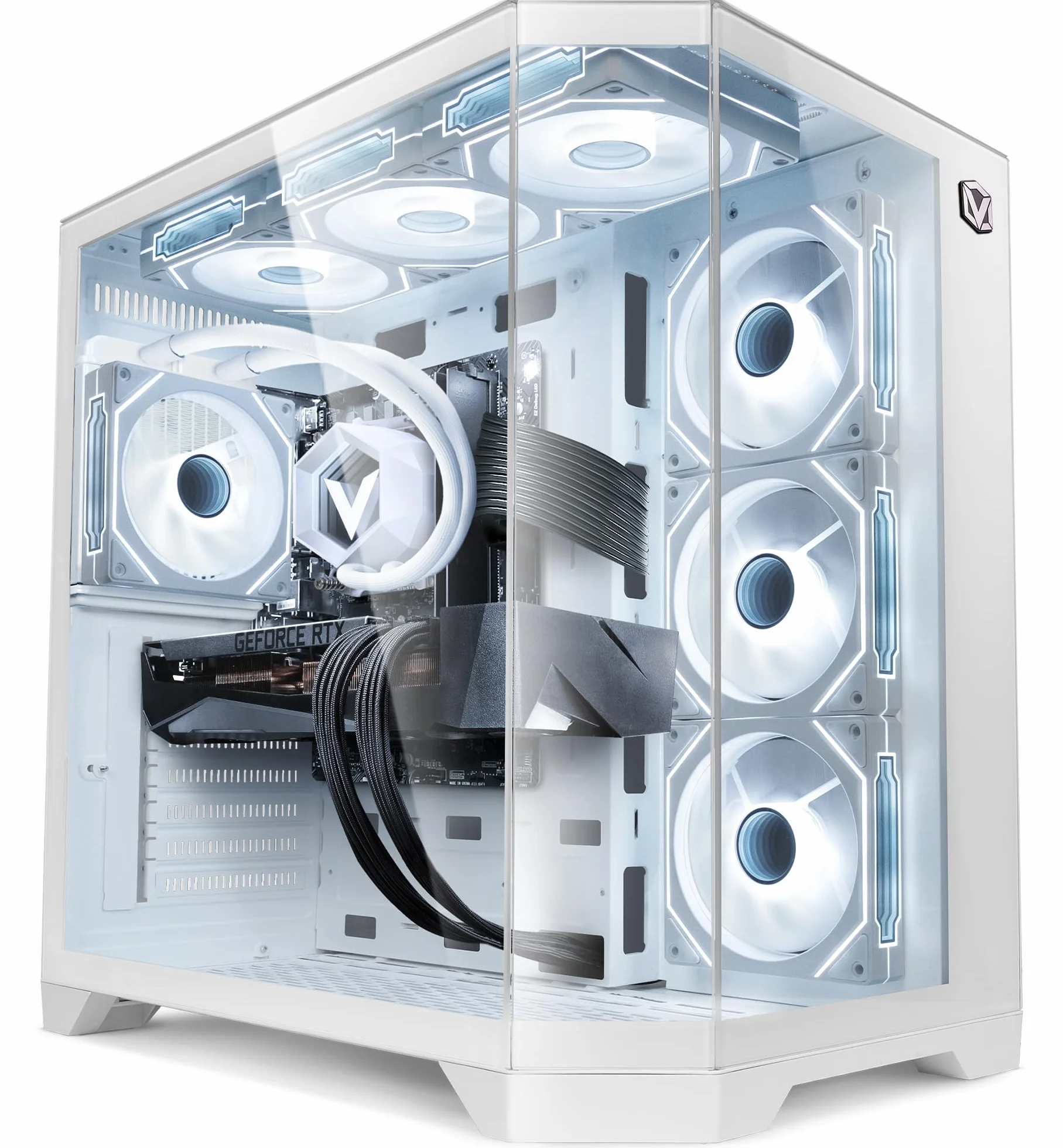 Vibox PC Gaming • AMD Ryzen 7 5700X 4,2 GHz • Nvidia RTX 5070 12GB • 32GB RAM • 1TB SSD • Windows 11 • WiFi 6 + Bluetooth 5.4 • Blanc