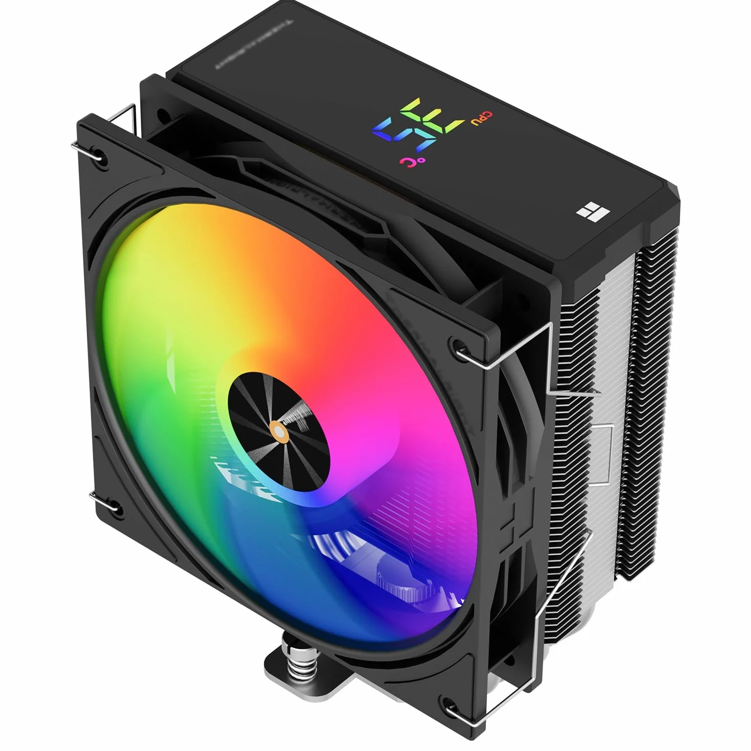 TR-Thermalright Assassin X 120 Digital ARGB Black, Enfriador de aire para CPU con cubierta superior de pantalla digital, Refrigeración para CPU de alto rendimiento, Para Intel LGA 1700/1851, AM4/AM5