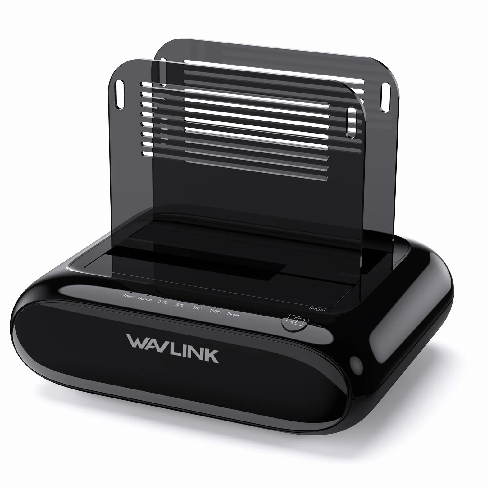 WAVLINK Doble bahía Estación de Acoplamiento para Disco Duro Externo Soporta 2x20TB, USB 3.0 a SATA I/II/III para 2.5 o 3.5in HDD, SSD con función de clonado Offline, soporta UASP SATA 5Gbps
