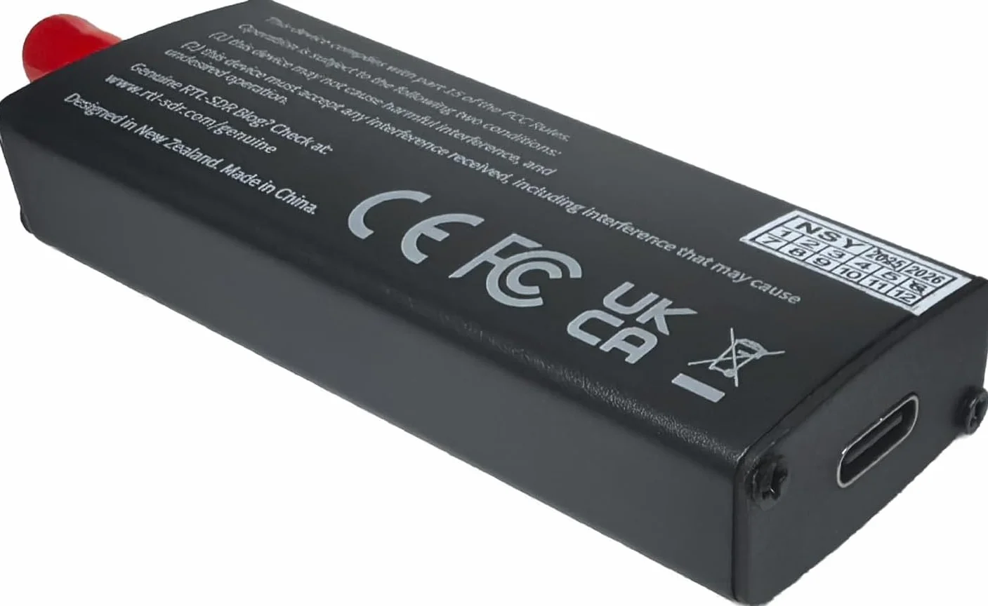 RTL-SDR Blog Radio definida por software V3 R860 RTL2832U 1PPM TCXO SMA (solo dongle) (negro) (USB-C)