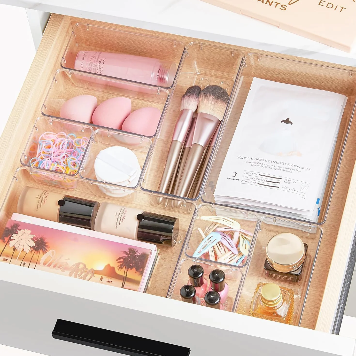 Vtopmart 25 Piezas Organizador de Cajones con 4 Tamaños, Bandejas de Almacenaje para Baño, Cocina