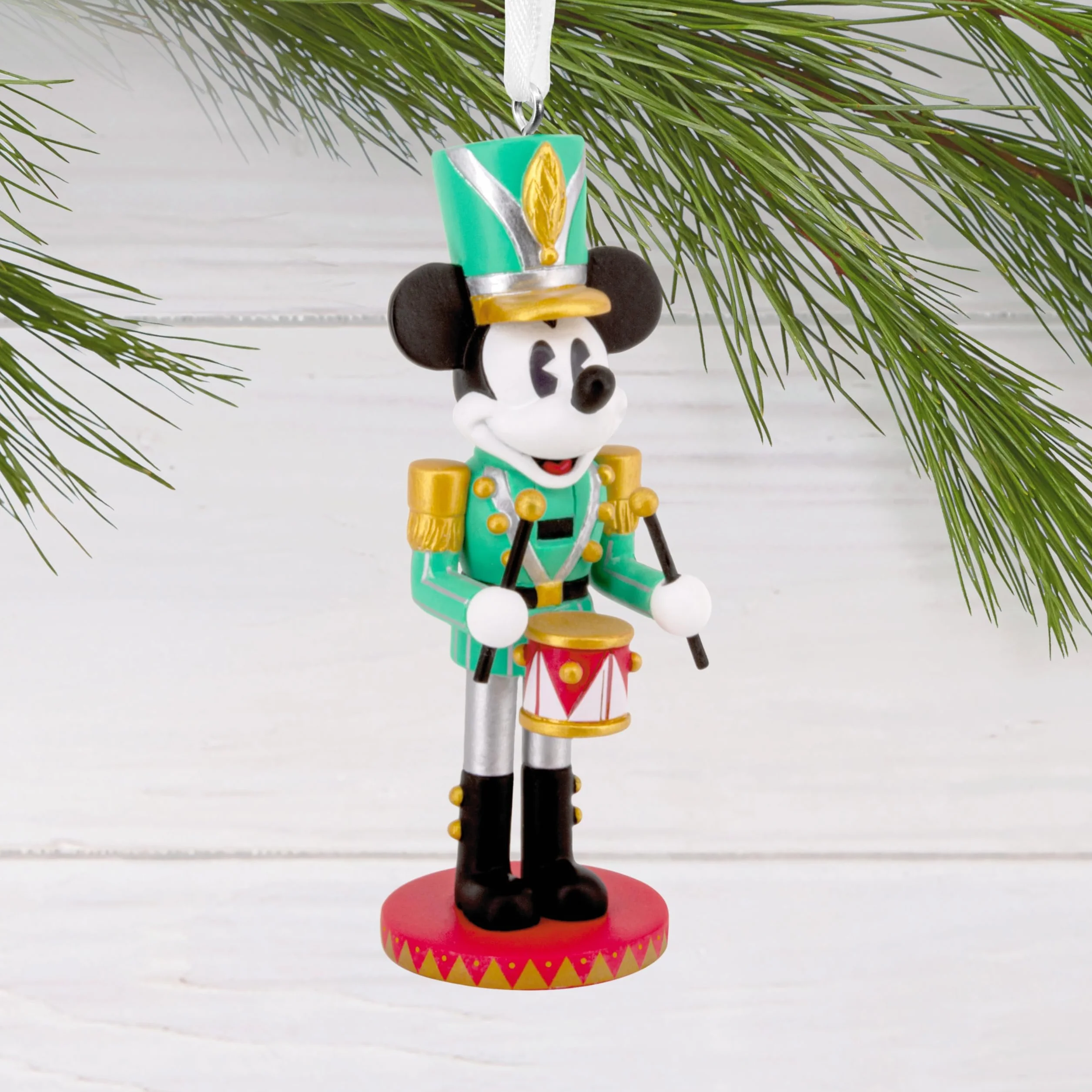 Hallmark Adorno de Cascanueces Mickey Mouse Disney Coleccionable Verde Negro Blanco