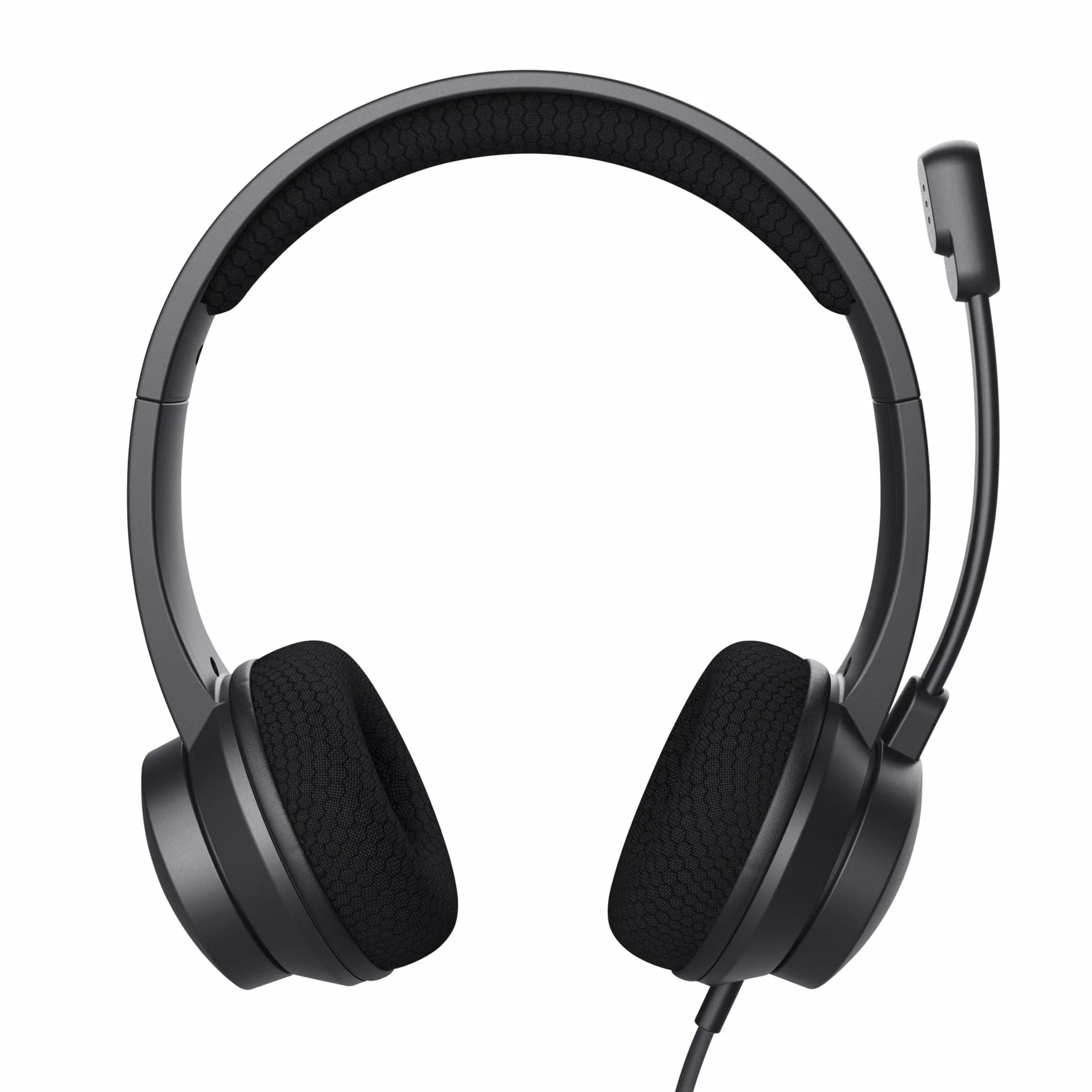 Trust Ayda USB Auriculares con Micrófono PC ENC con Cancelación de Ruido, 65% Plástico Reciclado, Cable 1,8 m, Control de Volumen Supraaural, Cascos On Ear USB-C Ordenador, Portátil, Teams, Negro