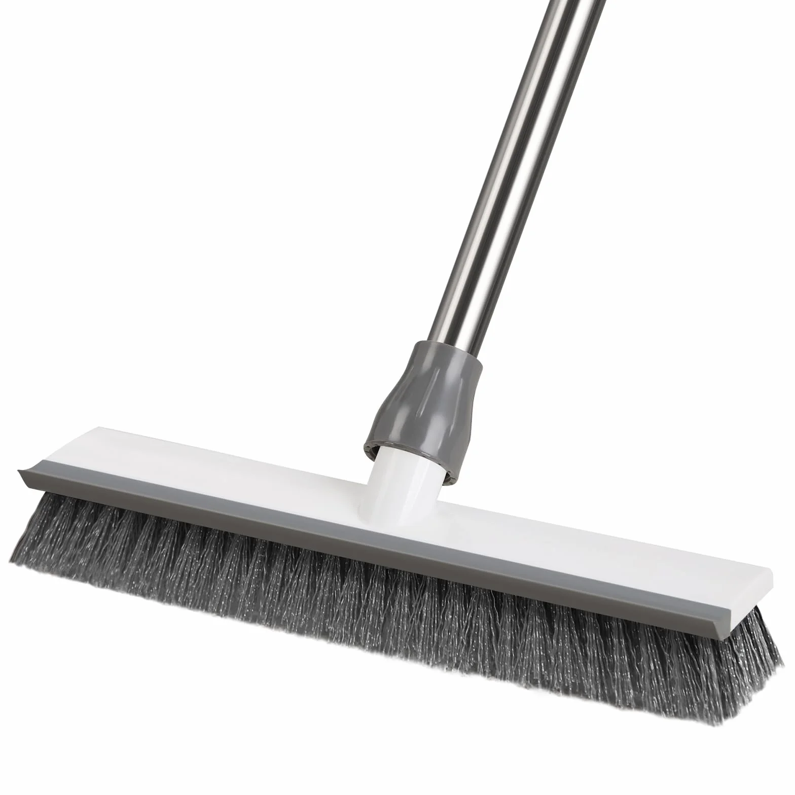 Mitclear Cepillo de Limpieza de Suelo con Mango Largo(128cm), 2-en-1 Escobilla de Cerdas Rígidas con Escobilla de Goma para Limpiar Azulejos, Pavimento in Legno, Cocina, Baño, Terraza, Patio, Garaje