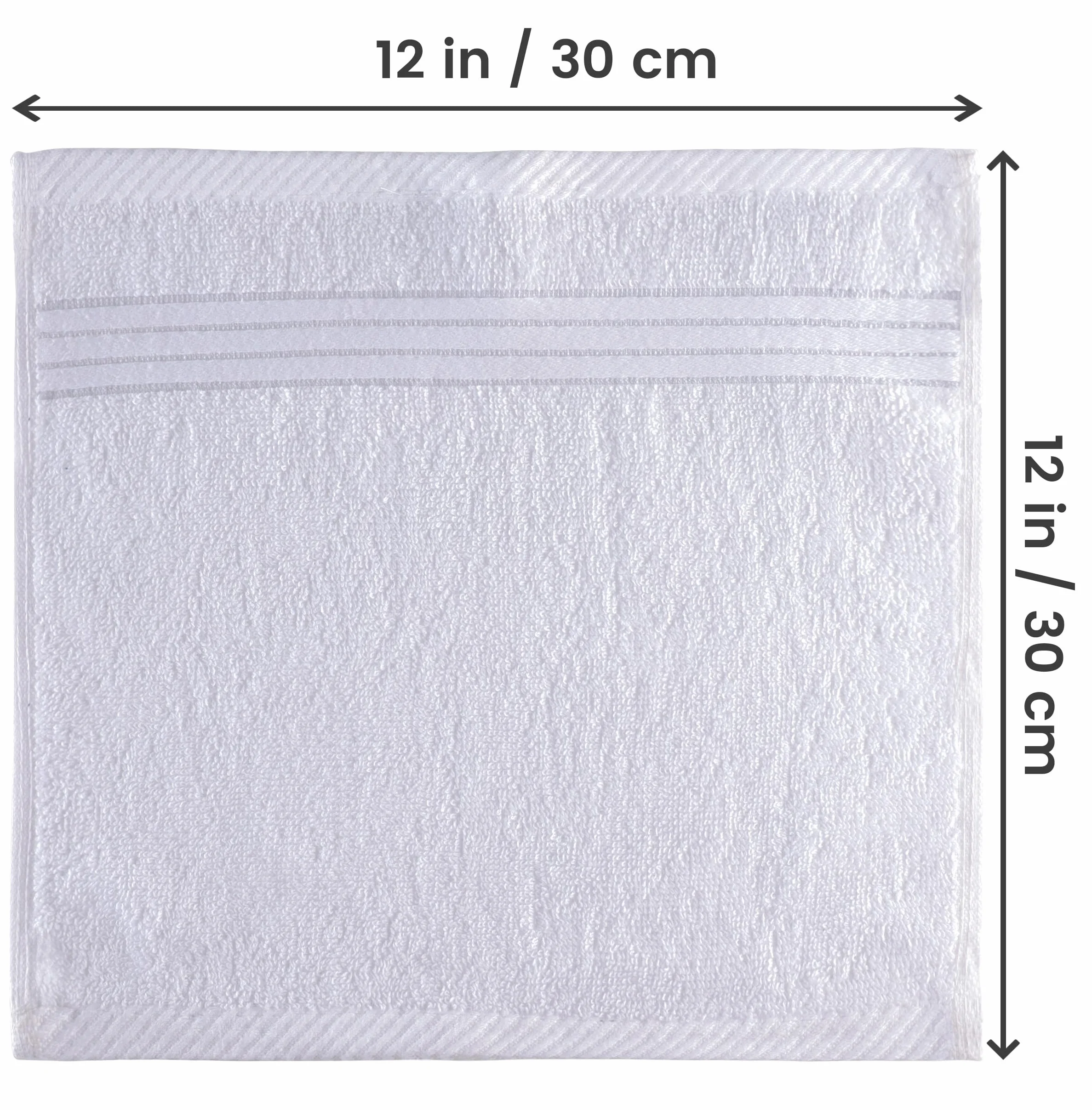 Utopia Toallas Juego de Toallas de Franela 30x30 cm Altamente Absorbentes Paquete 12 Blanco