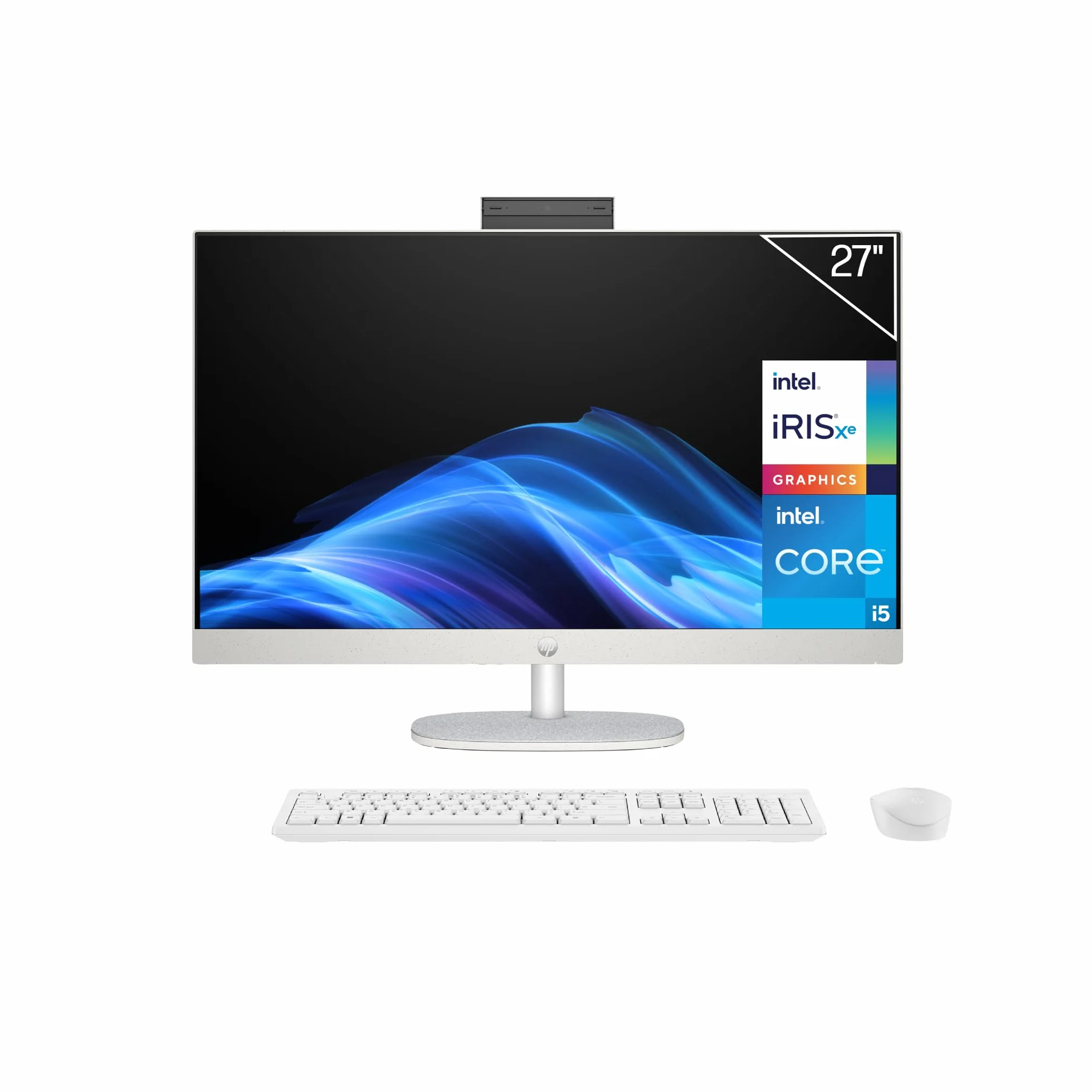 HP All-in-One 27-cr0110ns, PC Todo en Uno 27” FHD, Intel Core i5-1334U, 16GB RAM, 1TB SSD, Intel Iris Xe, Cámara HD, Wi-Fi, Teclado y Ratón Inalámbricos, Sin Sistema operativo, QWERTY Español