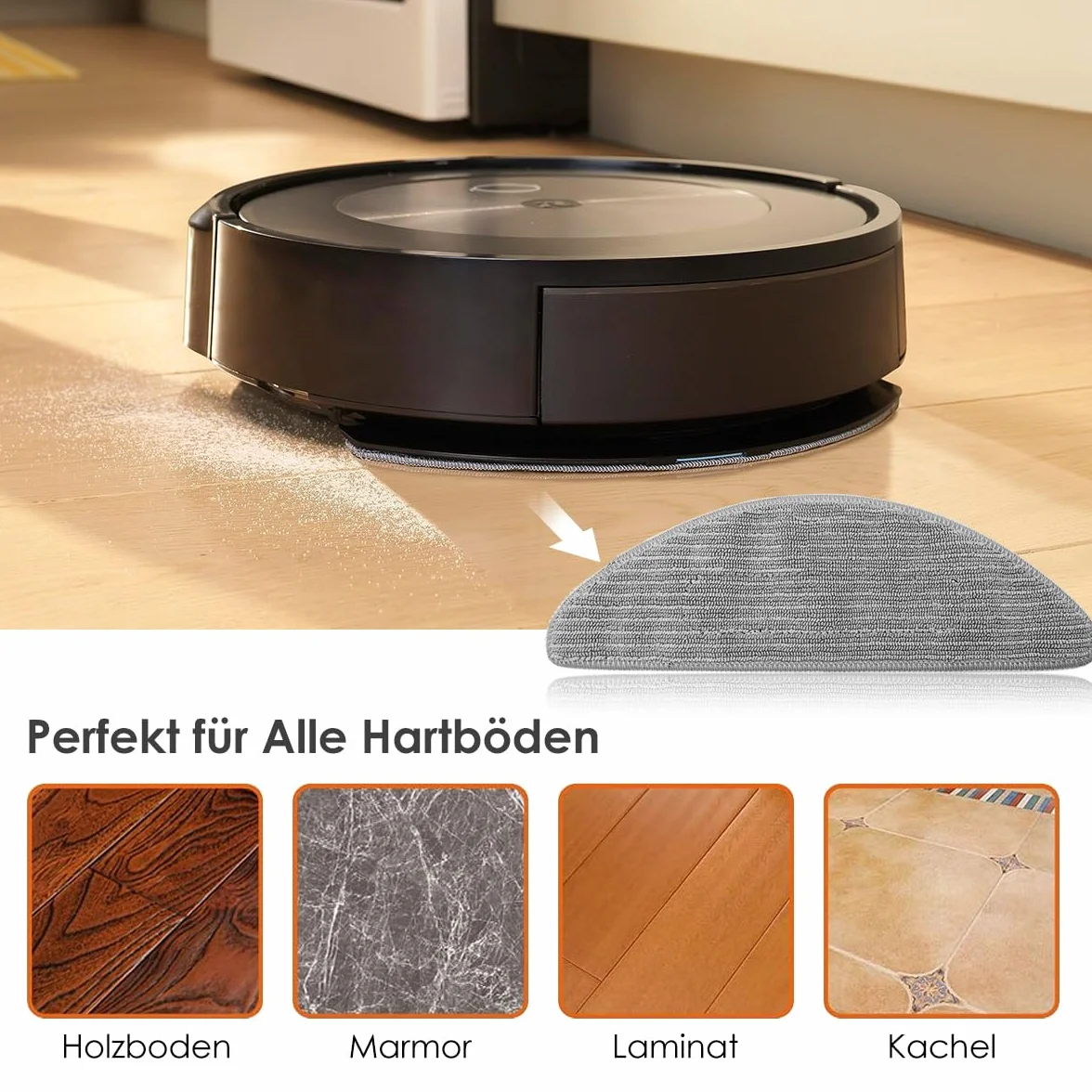 Mopa de Repuesto para Roomba Combo i5 i5+ j5 j5+ Paños Reutilizables 8 Unidades
