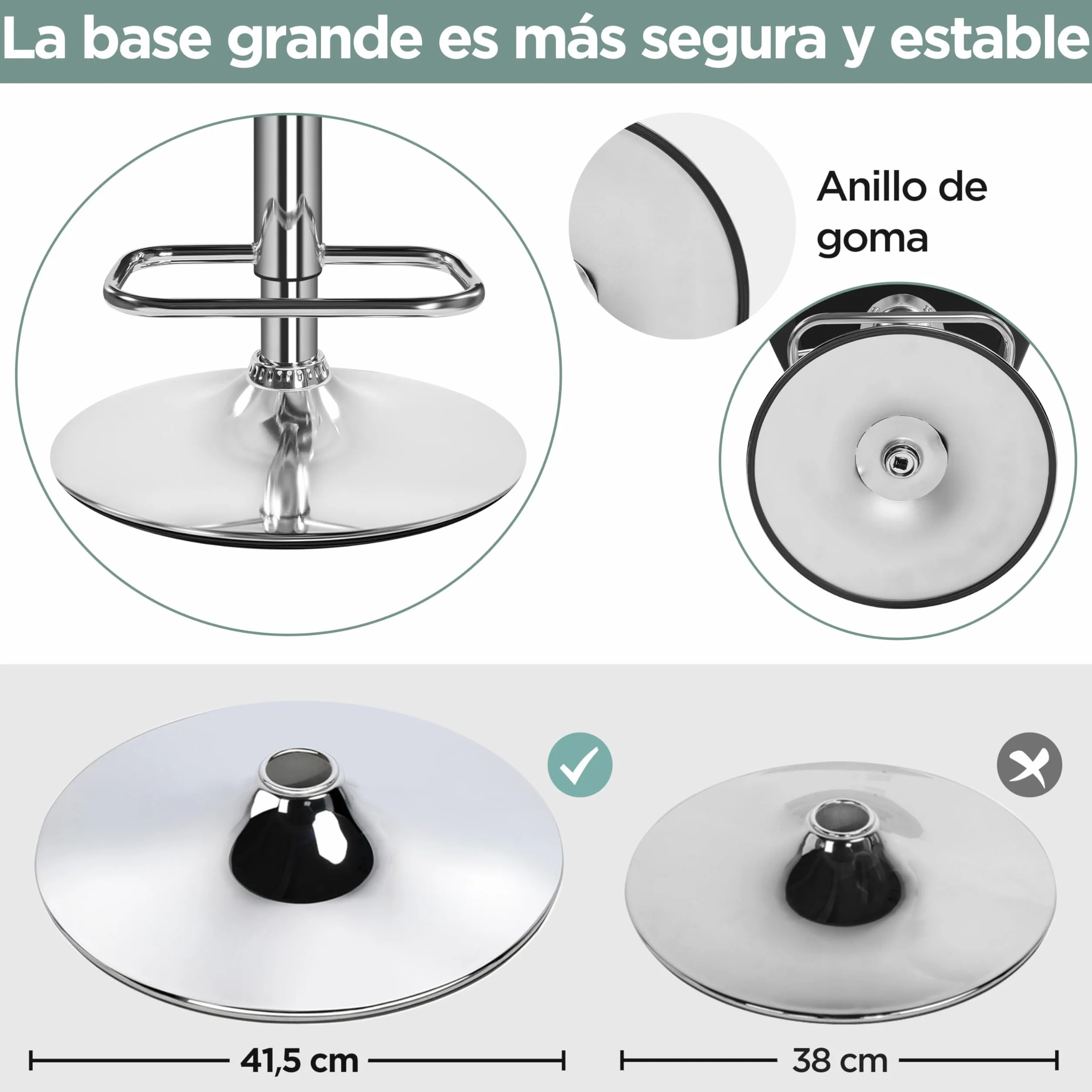 Yaheetech Juego de 4 Taburetes de Bar Altos de Cocina de Polipiel, Altura Ajustable, Giratorio 360° con Respaldo y Reposapiés, Negro