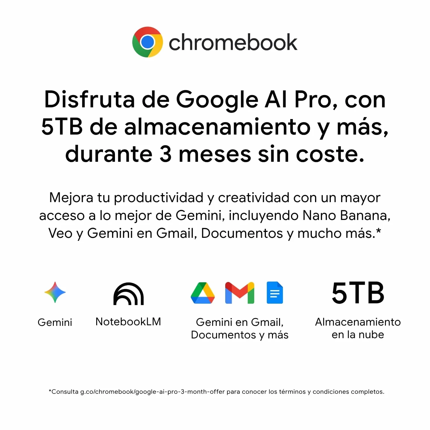 Lenovo Chromebook Gen 11 - Ordenador Portátil 14" WUXGA (MediaTek Kompanio 540, 8 GB RAM, 128 GB UFS 2.2, ChromeOS) QWERTY Español, Azul + 3 Meses Google AI Pro con Gemini Pro y 5TB