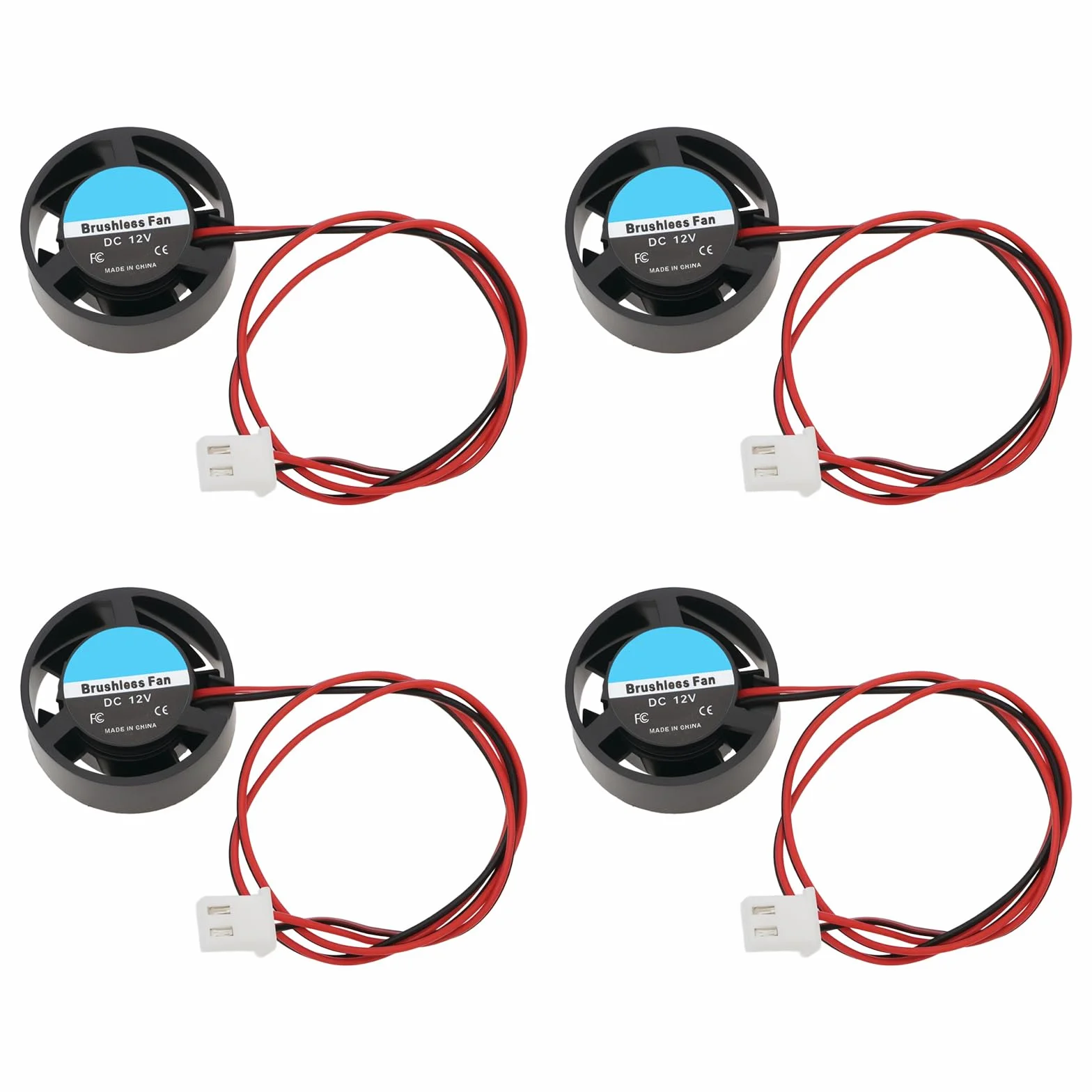 4 mini ventilador de refrigeración sin escobillas 2510 9V-14.4V DC2510 ventilador de refrigeración redondo silencioso de gran volumen de aire para computadoras portátiles consolas de