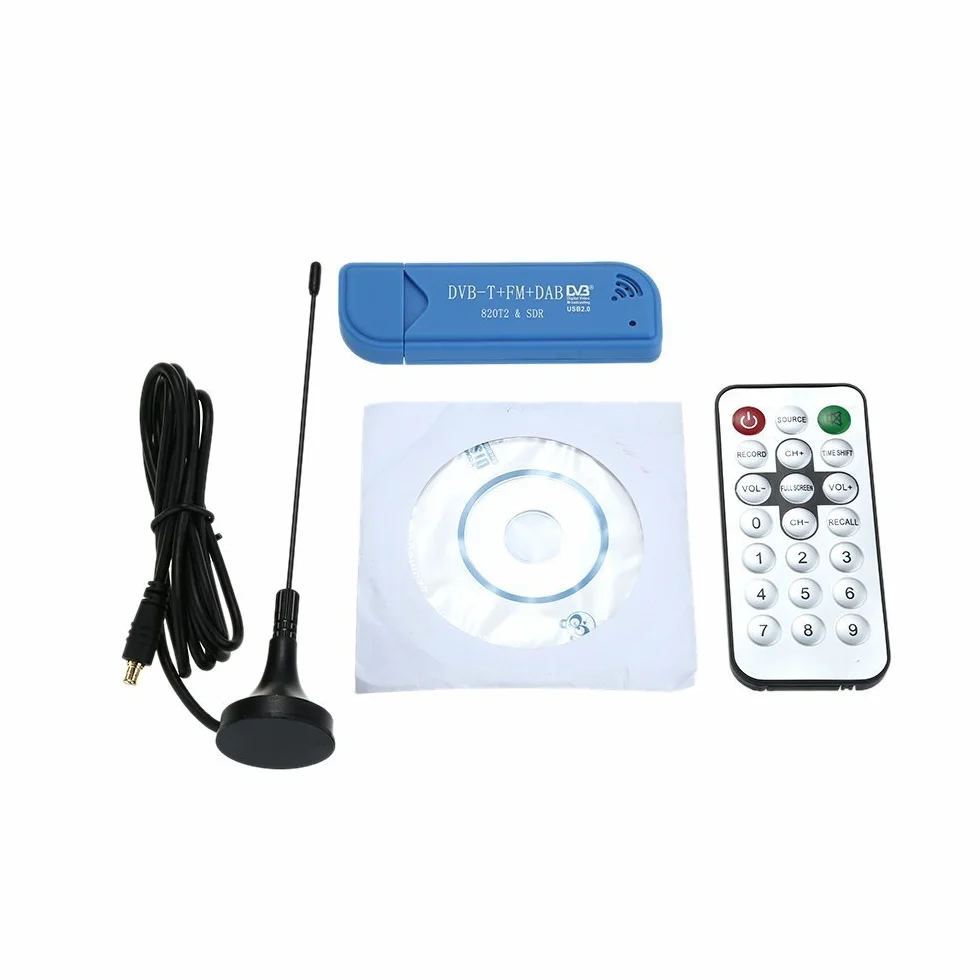 DollaTek Digital USB 2.0 DVB-T SDR+Dab+FM HDTV TV Sintonizador Receptor Palillo RTL2832U + R820T2 Soporte Windows 2000 / XP/Vista / Win7