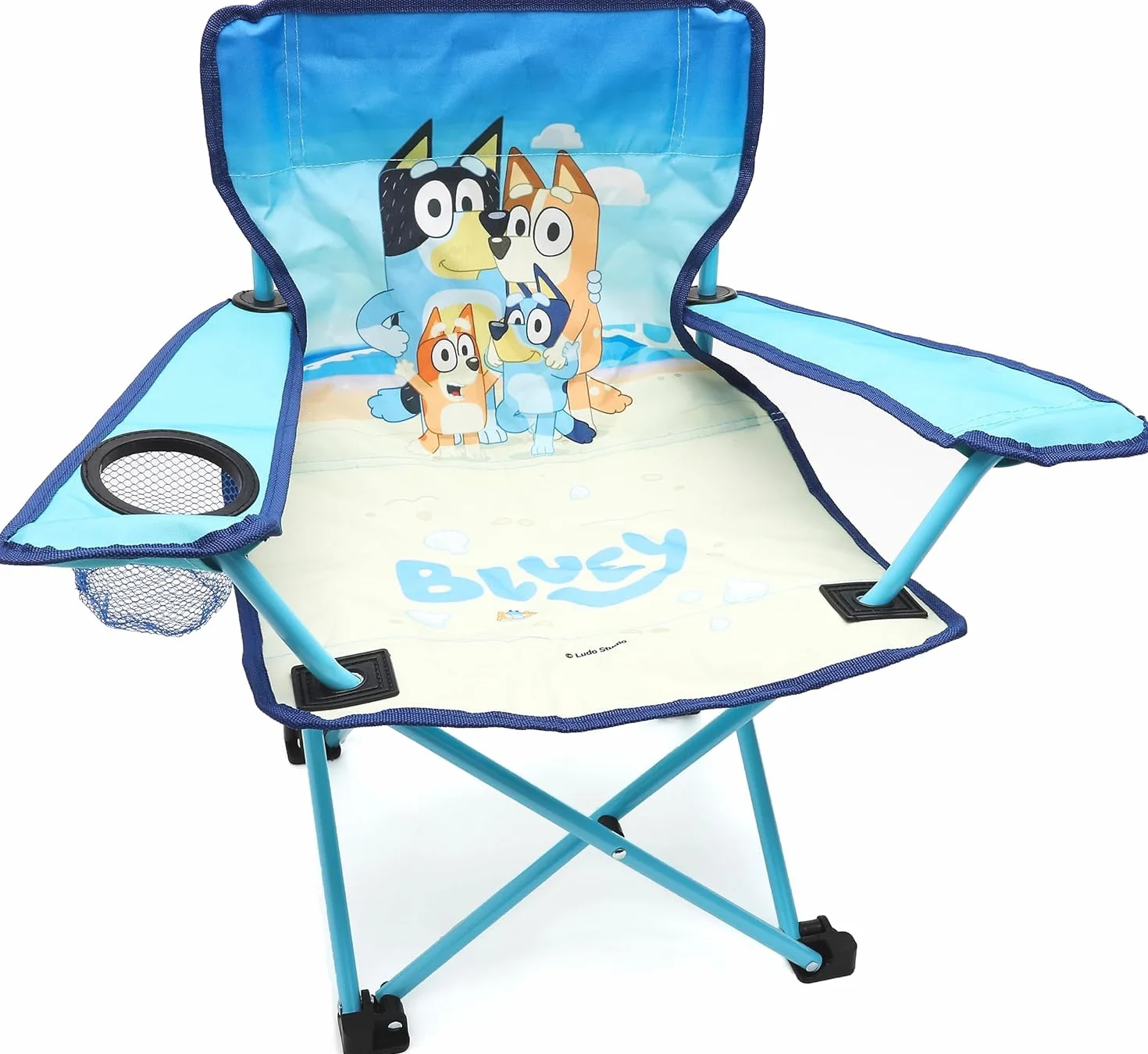 Toyland Silla Plegable para Acampar para niños Bluey & Bingo con portavasos