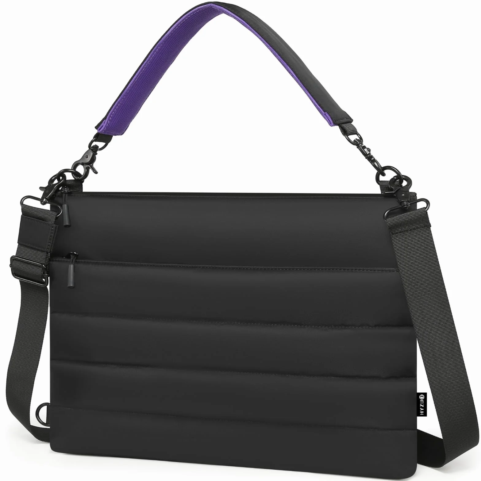 HYZUO 13,3-14 Pulgadas Funda para Portátil para MacBook Pro 14 M5-M1 A3426 A3427, MacBook Pro/Air 13, 13" 13,3" DELL/HP/Lenovo/ASUS/Samsung, Bolsos Hombro Dobles Mujer Trabajo Diario Mano, Negro