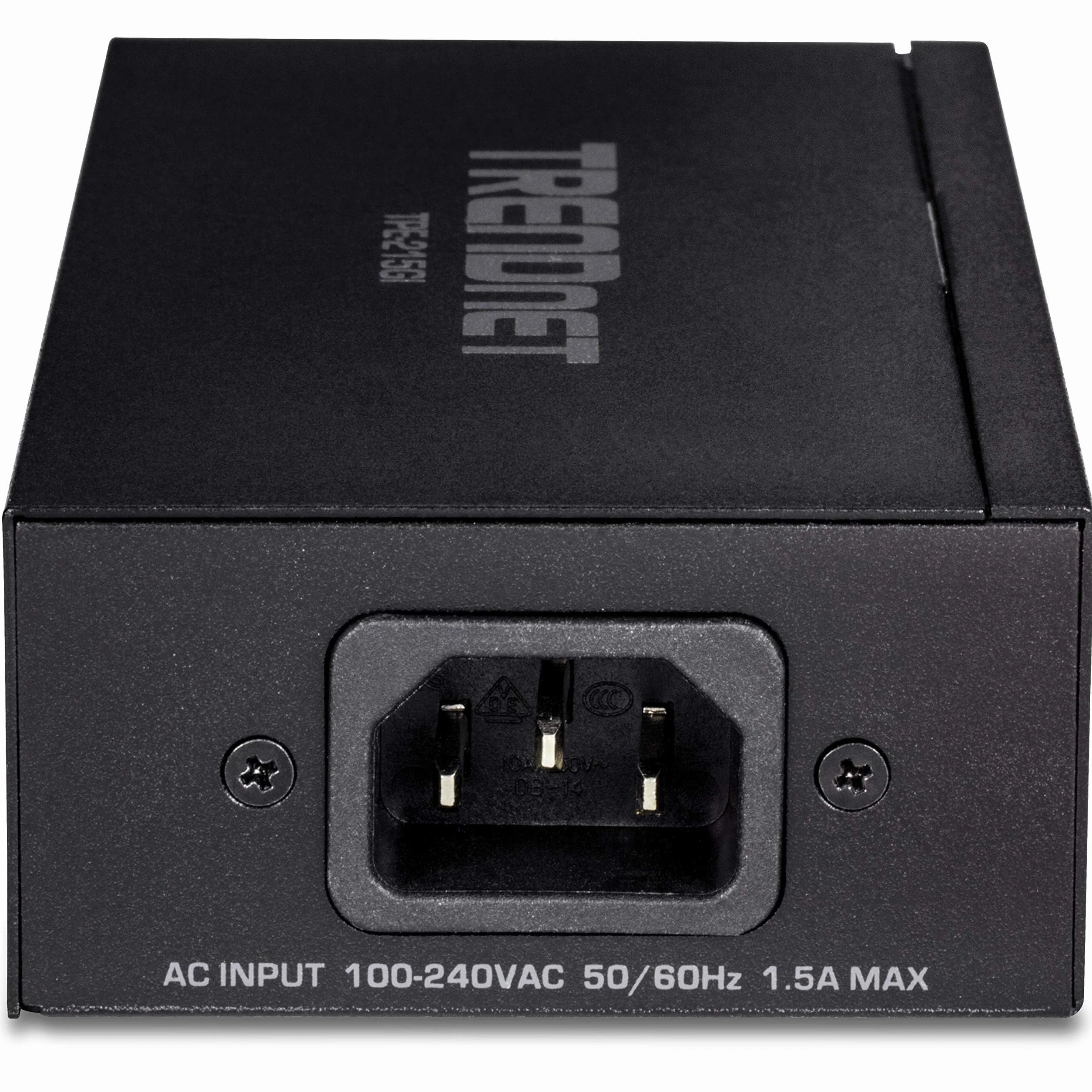 TRENDnet, TPE-215GI, Inyector PoE+ 2.5G, Convierte un Puerto no PoE en un Puerto PoE+ 2.5G, Compatible con 2.5GBASE-T, Fuente de alimentación integrada
