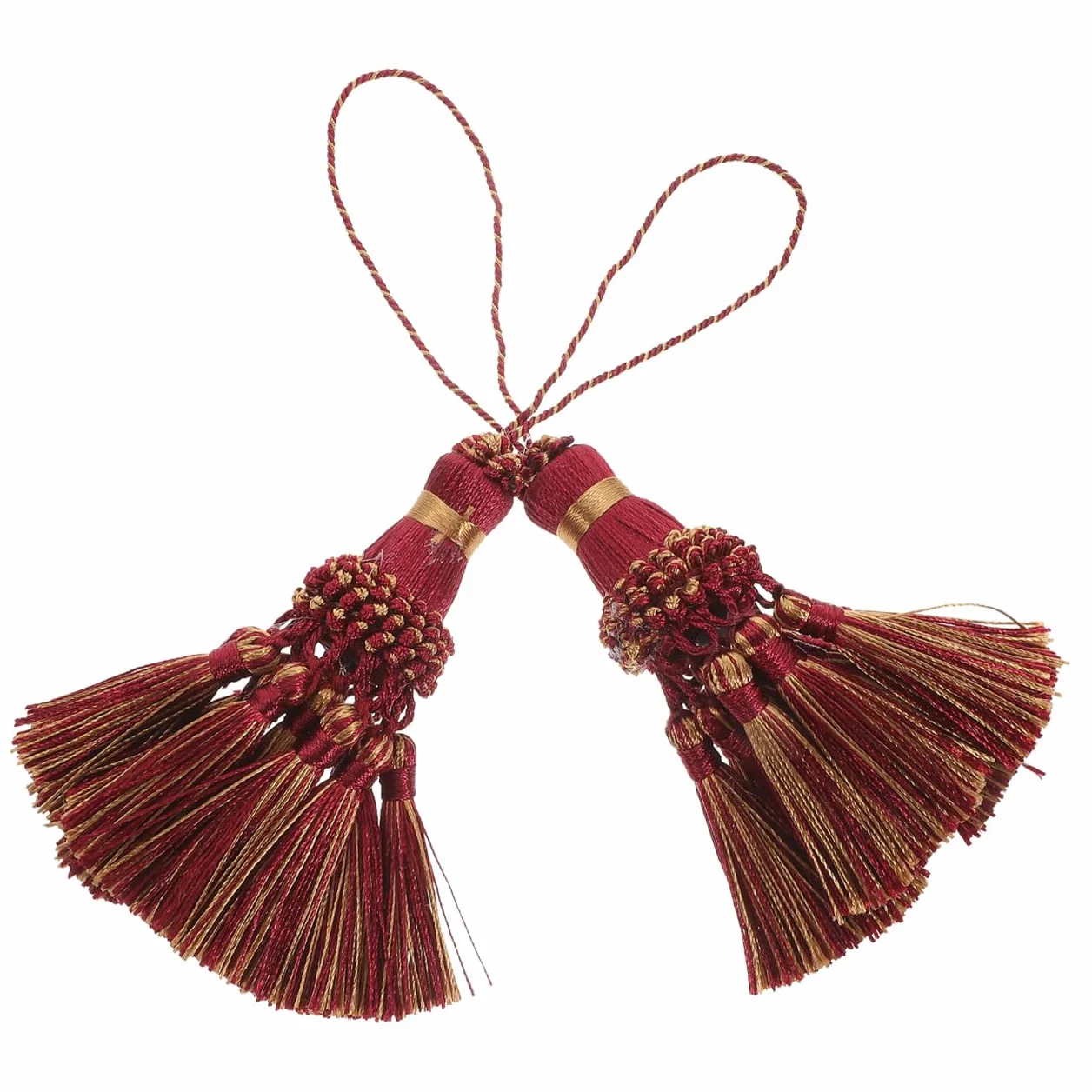 jojofuny 2 Piezas Borlas Decorativas Rojas para Cortinas 20cm Colgantes De Borla para Manualidades Y DecoracióN del Hogar Accesorios para Puertas Y Muebles