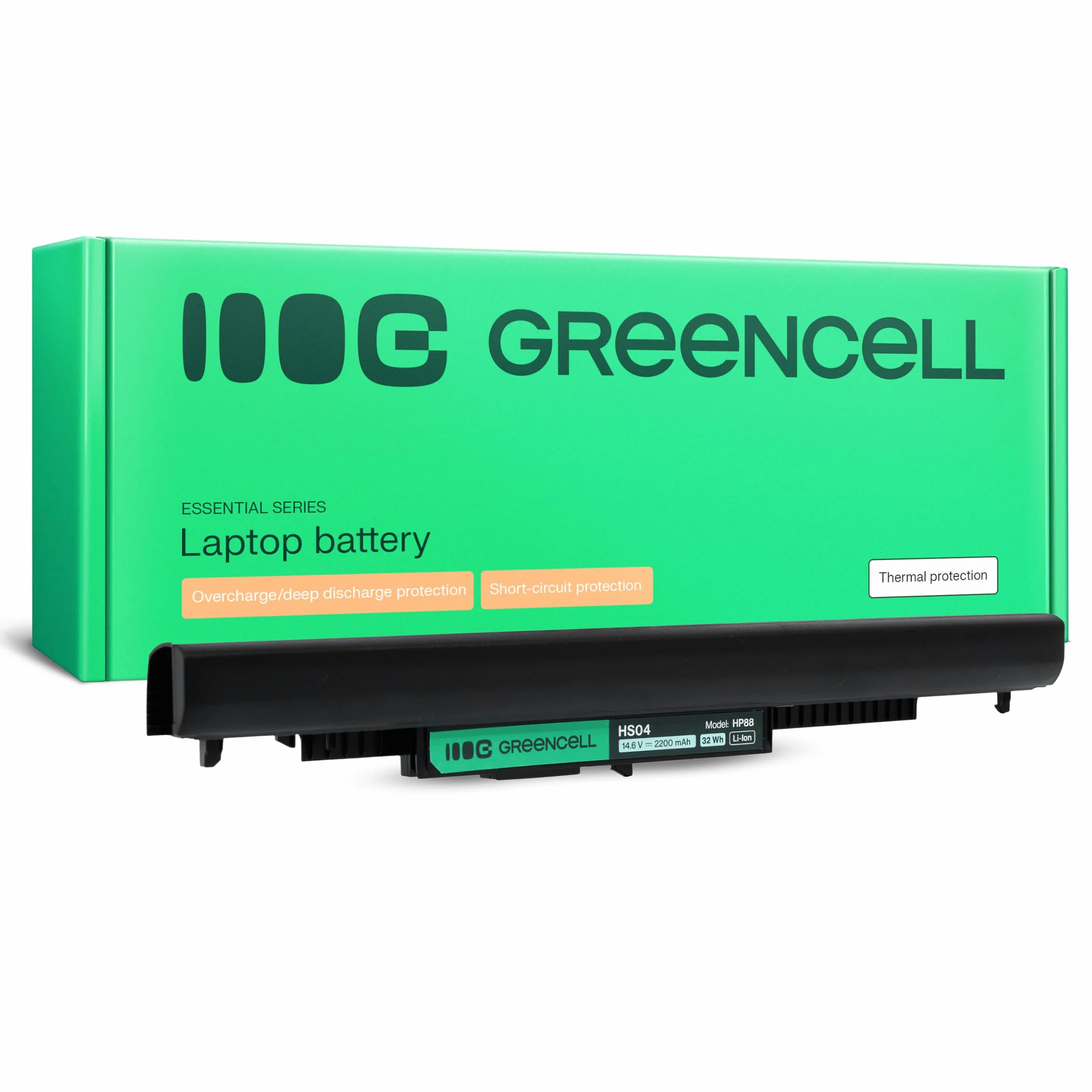 Green Cell Batería HP HS04 HSTNN-IB7B HSTNN-LB6V 807957-001 para HP 250 G4 250 G5 255 G4 255 G5 240 G4 240 G5 245 G4 245 G5 246 G4 256 G4 340 G3 346 G3 348 G3 Portátil (2200mAh 14.6V)