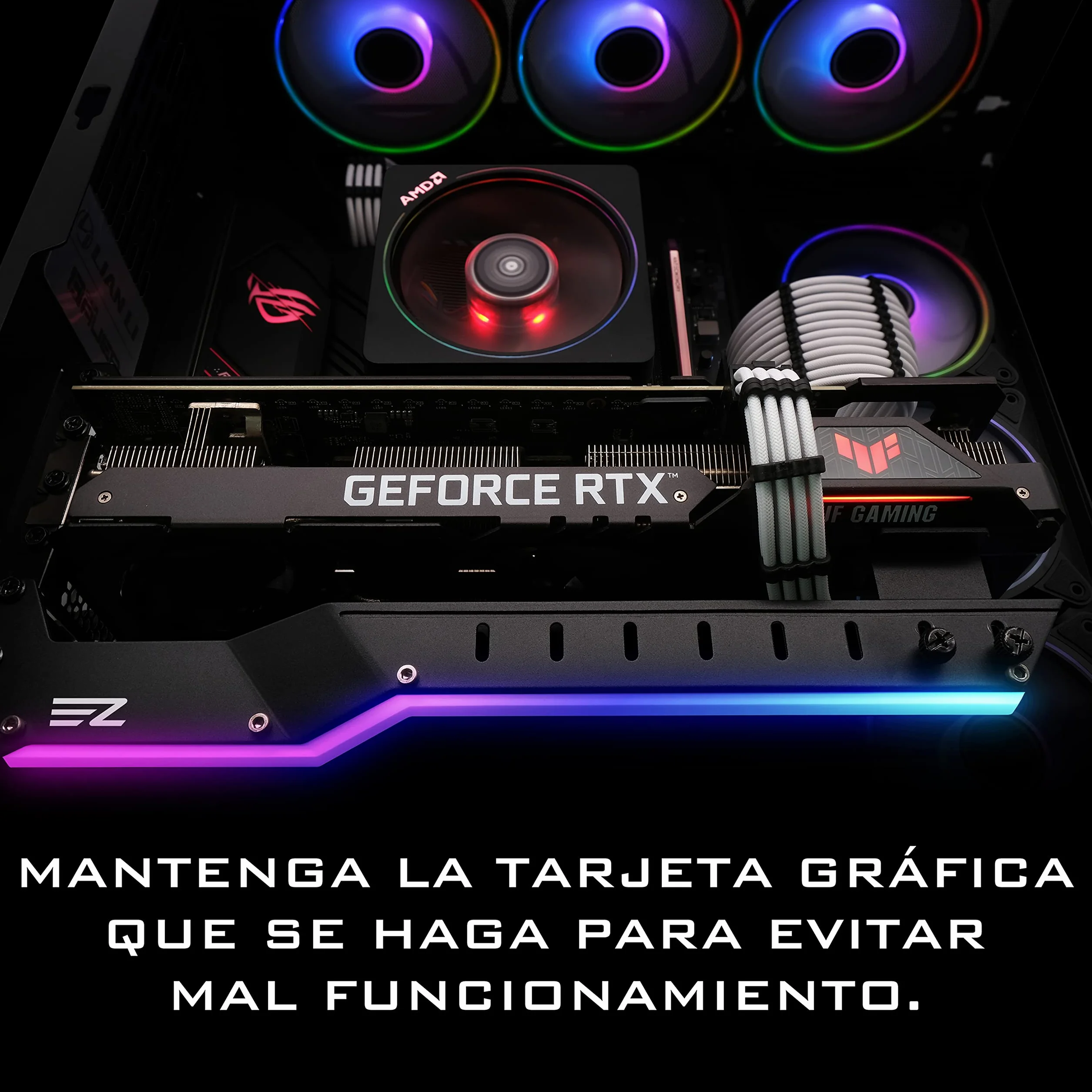 EZDIY-FAB soporte para GPU y tarjeta gráfica, soporte con 5 V y 3 pines ARGB LED, compatible con tarjetas de vídeo, como RX6700