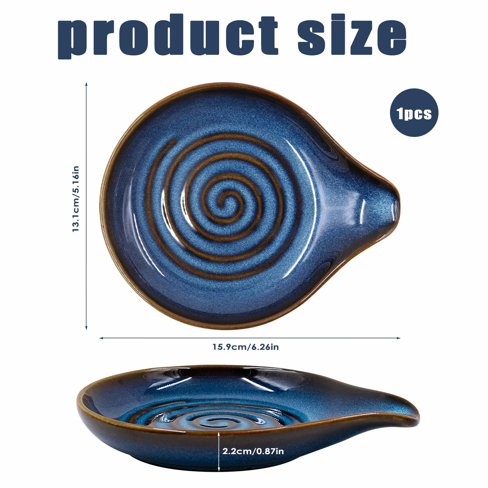 Soporte de cuchara de cerámica para cocina, resistente al calor, apto para lavavajillas, multiusos