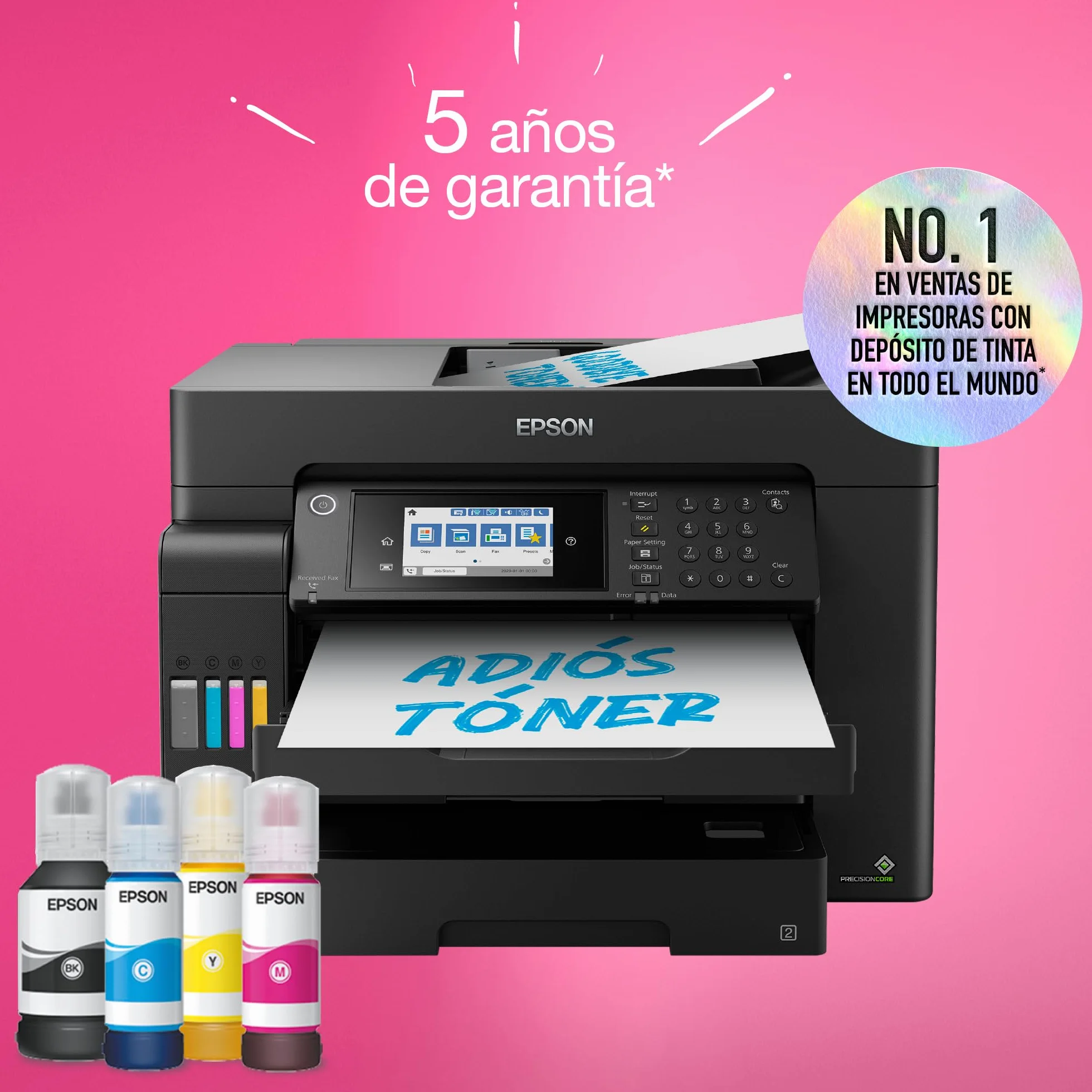 Epson Impresora multifunción EcoTank ET-16605 A3+ con depósito de Tinta, conexión Wi-Fi y fax