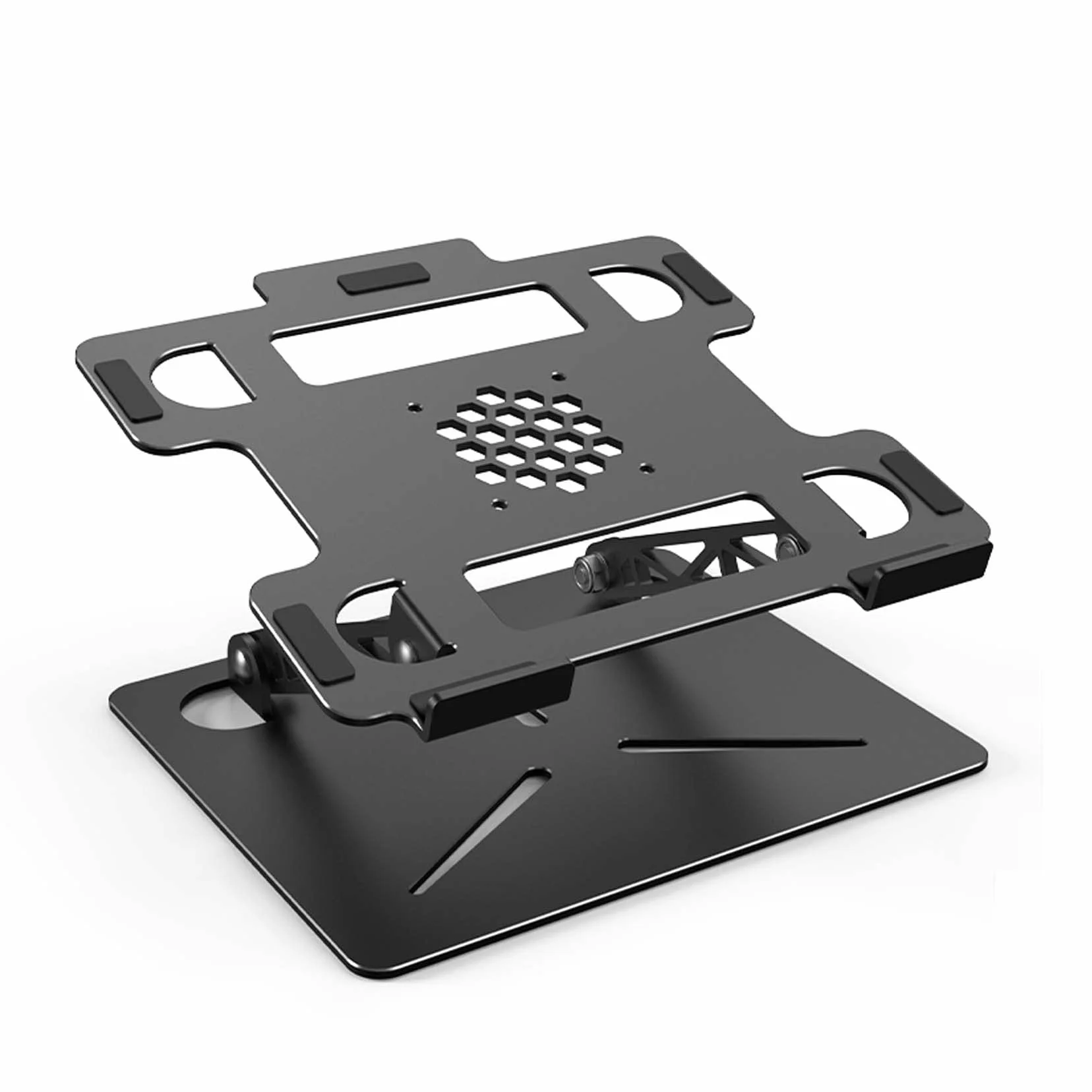 Soporte para tablet o portátil, plegable, de aluminio, altura ajustable