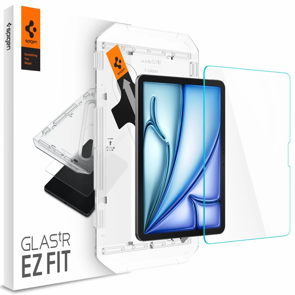 Spigen Glas.tR EZ Fit Protector Pantalla para iPad Air 11 Pulgadas M4 (2026), iPad Air 11 Pulgadas M3 (2025), M2 (2024), 1 Unidad, Dureza 9H, Instalación Fácil, Alta-Definición