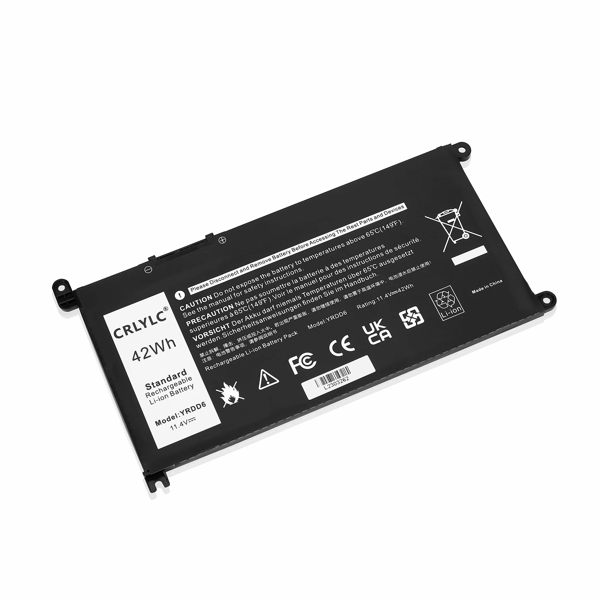 42Wh YRDD6 Batería para portátil DELL Latitude 3310 2 en 1 Series Reemplazo para Inspiron 3480 3490 3493 3590 5480 7586 Series Vostro 3491 5481 Ultrabook Notebook 1VX1H 01VX1H VM7322 Battery