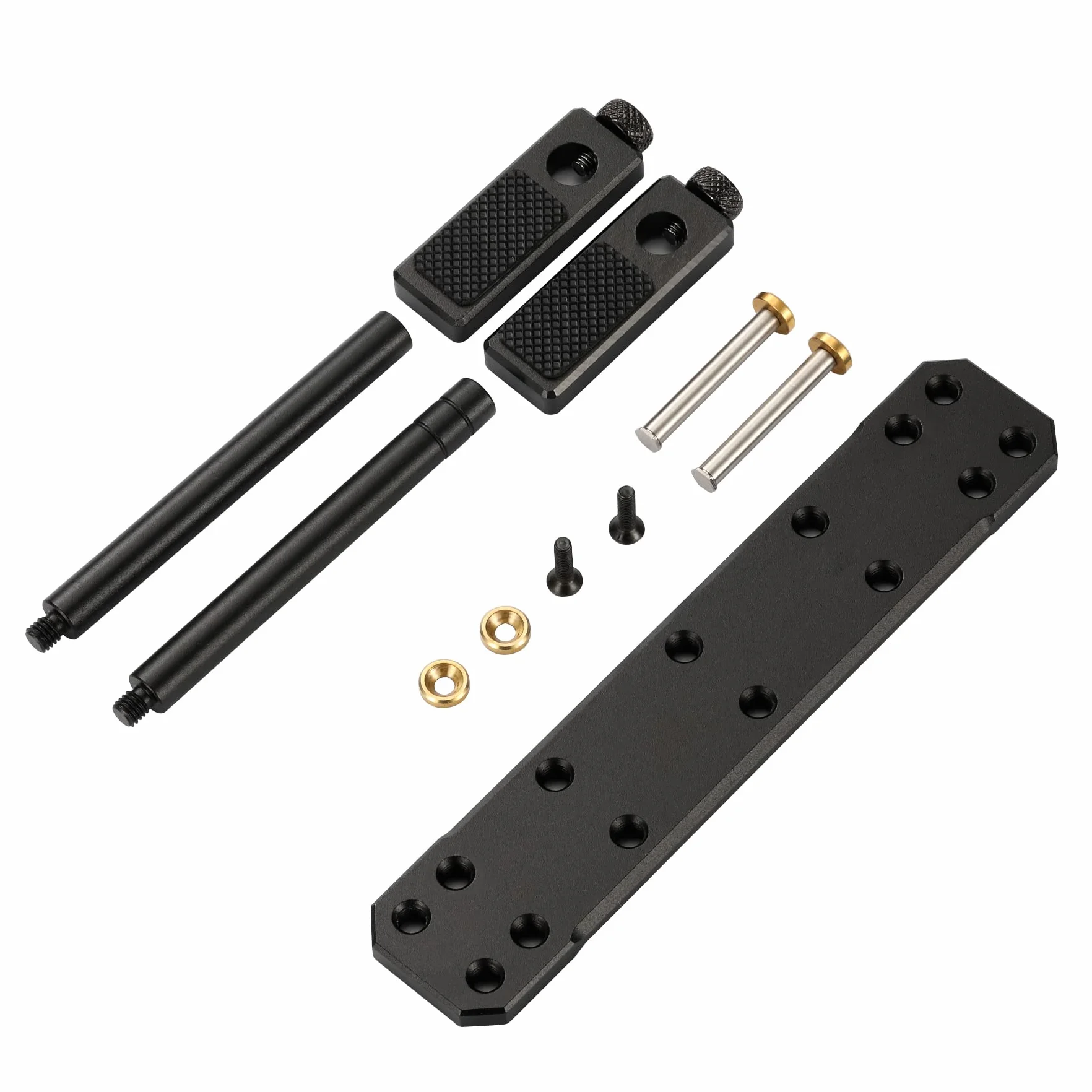Soporte de GPU ajustable, barra doble, altura ajustable para tarjeta gráfica, soporte para tarjeta gráfica vertical, componentes de PC,aluminio (80-150 mm negro)