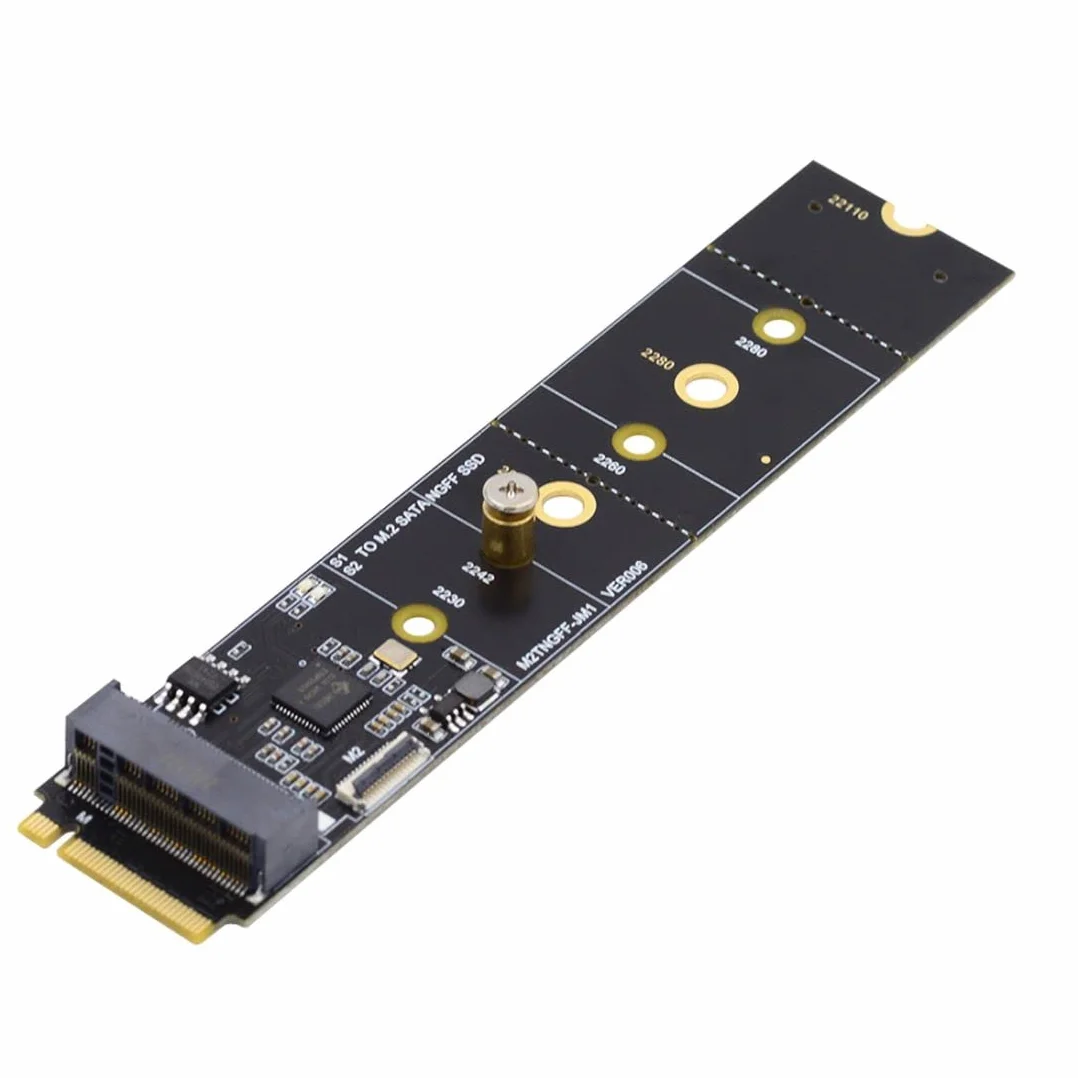 chenyang Adaptador convertidor de tarjeta de expansión M.2 SSD SATA NGFF B+M a NVME M-Key JMB582 Chipset para placa base 2230/2242/2260/2280/22110