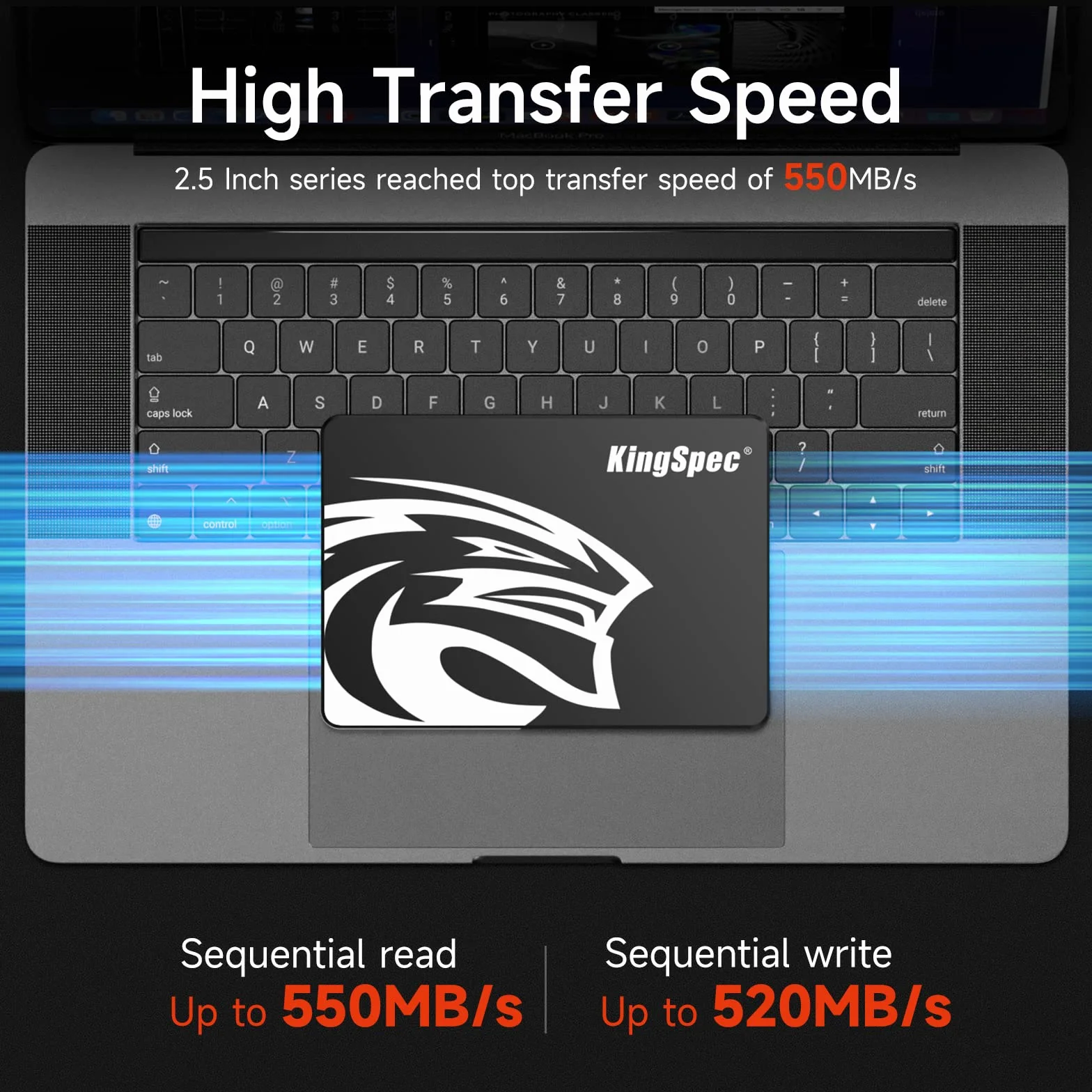 KingSpec SSD SATA III de 256 GB, SSD SATA de 2.5 pulgadas, SSD de 6 Gb/s de 256 GB, unidad interna de estado sólido, discos duros internos 3D NAND (velocidad máxima de lectura/escritura de hasta
