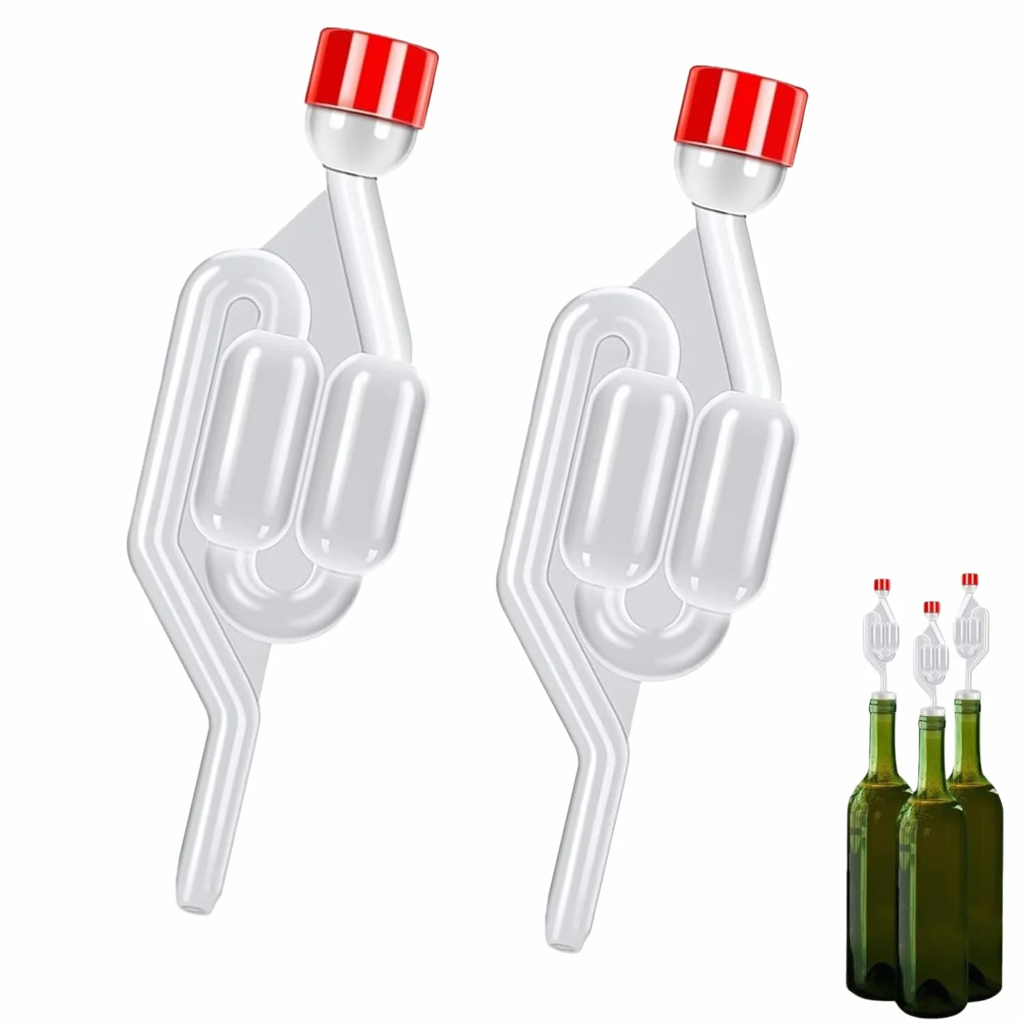 Desagüe de Fermentación Plástico 2 Piezas, Esclusa Hermética para Vino, Cerveza y Chucrut