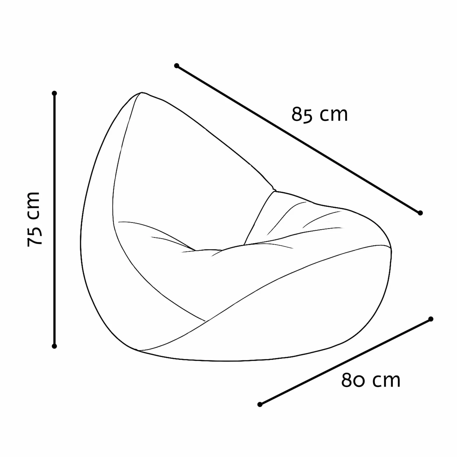 MISIOO Silla de Puf Premium para Niños Ergonómica a Partir de 12 Meses con Relleno de Poliestireno